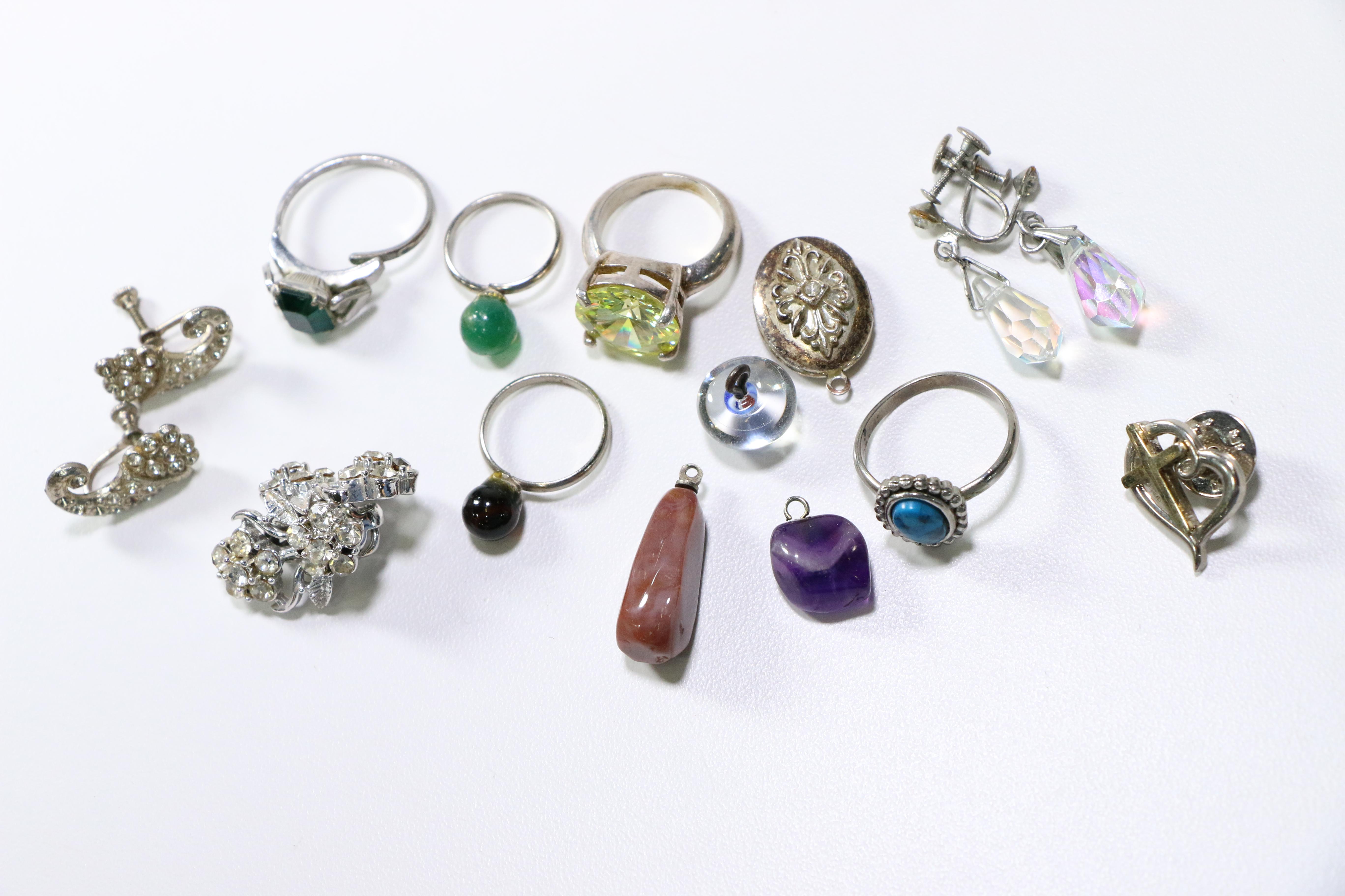 Assorted Silver Tone Jewelry