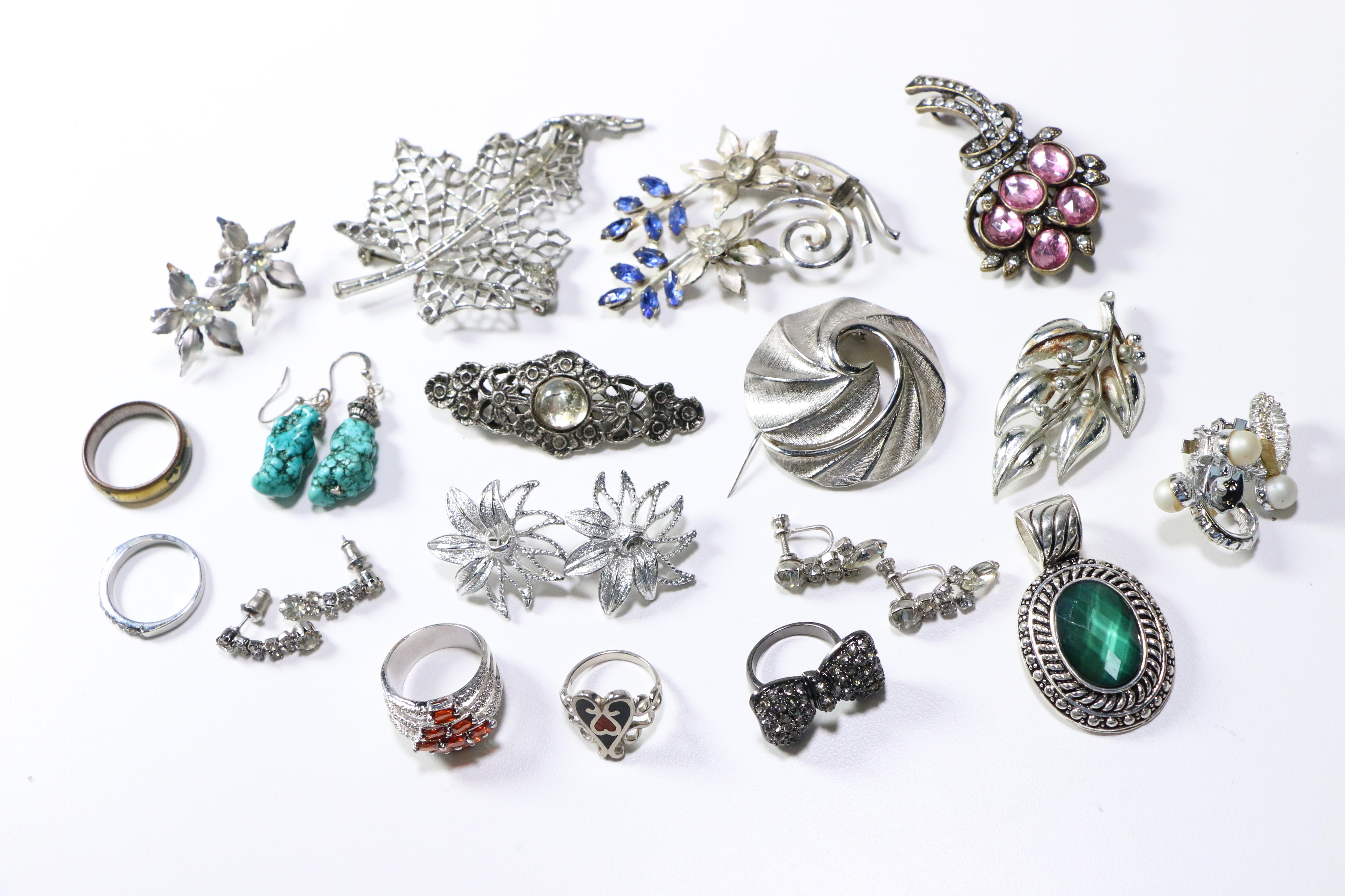 Assorted Silver Tone Jewelry