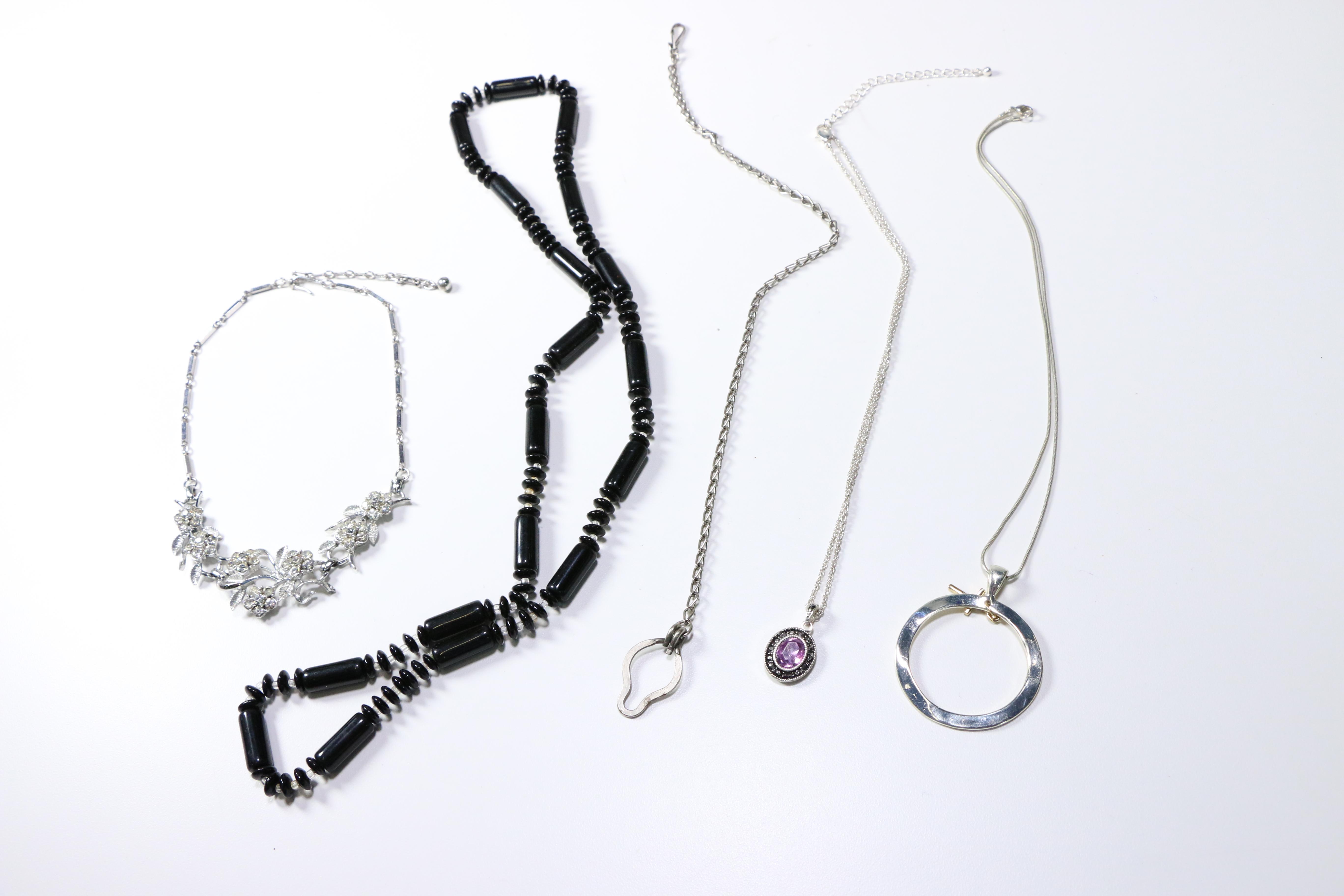 Assorted Silver Tone Jewelry