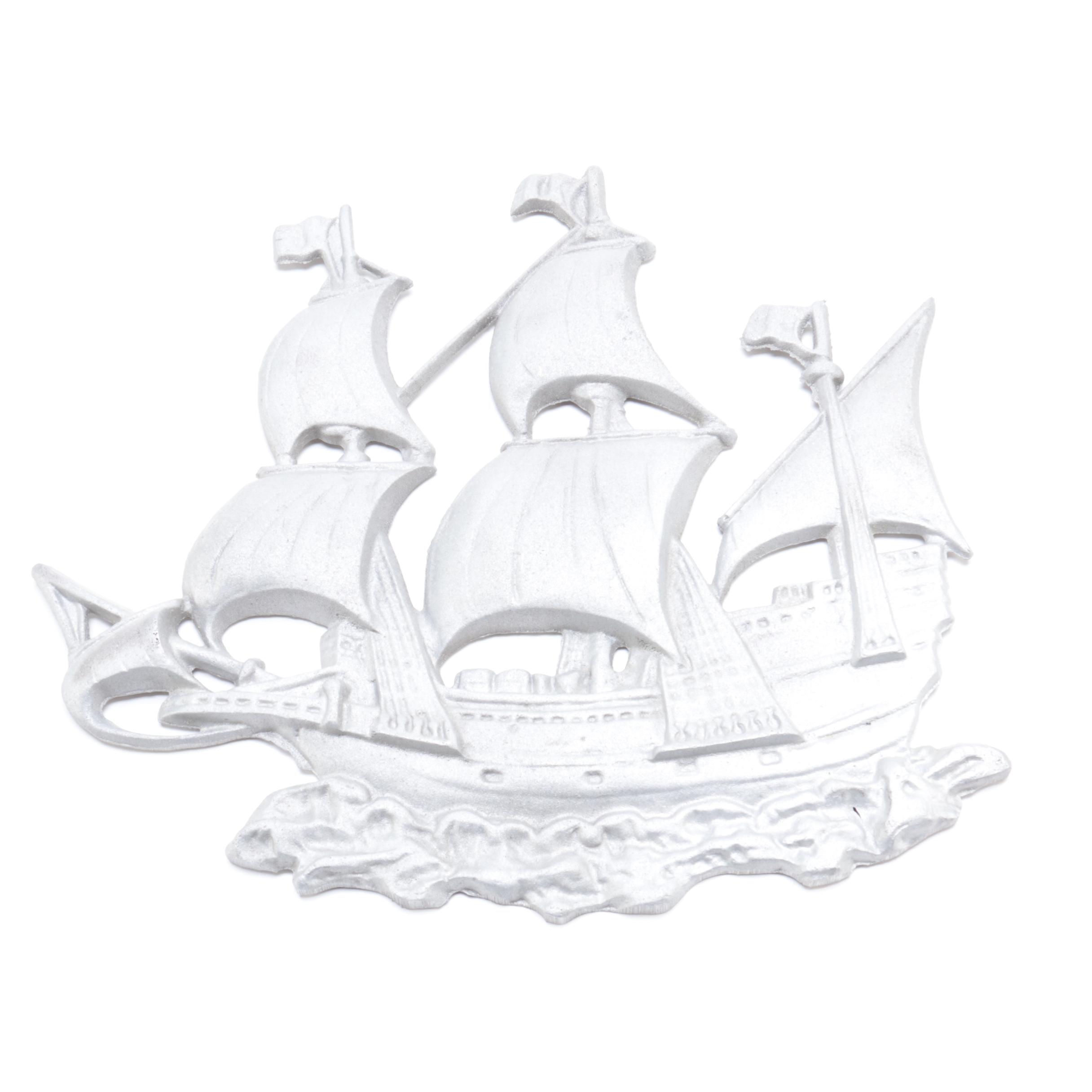Cast Aluminum Sailing Ship Wall Decor