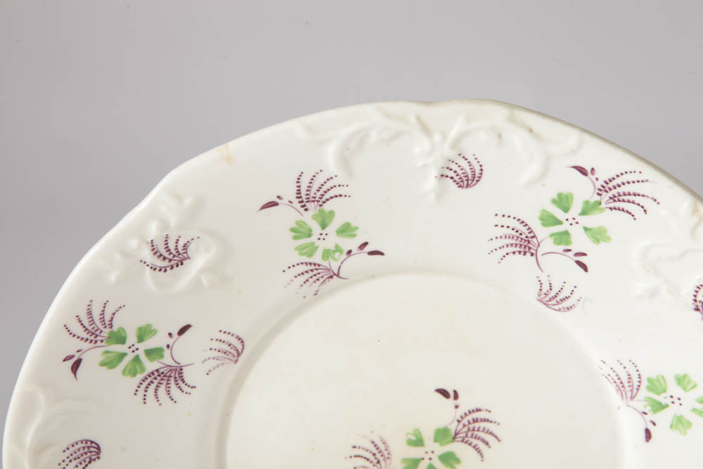 Collection of Antique English Sprigware Style China