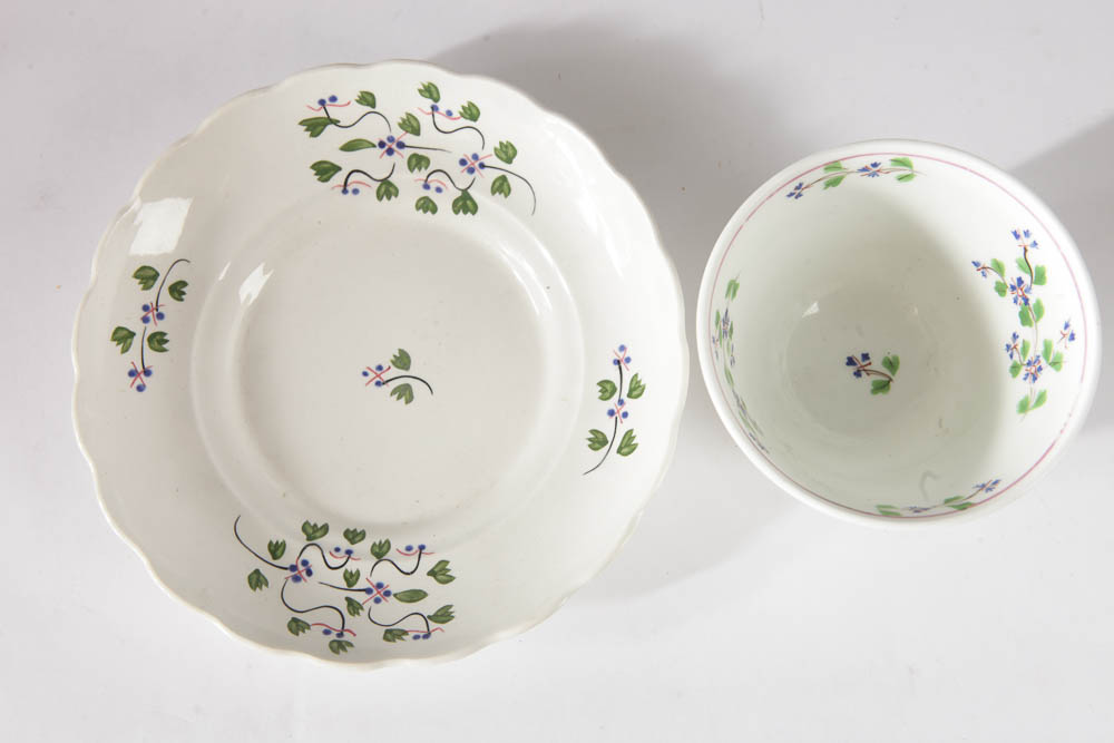 Collection of Antique English Sprigware Style China