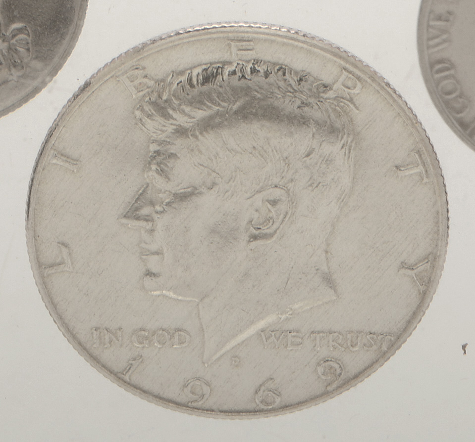 Acrylic Paperweight with Embedded Coins