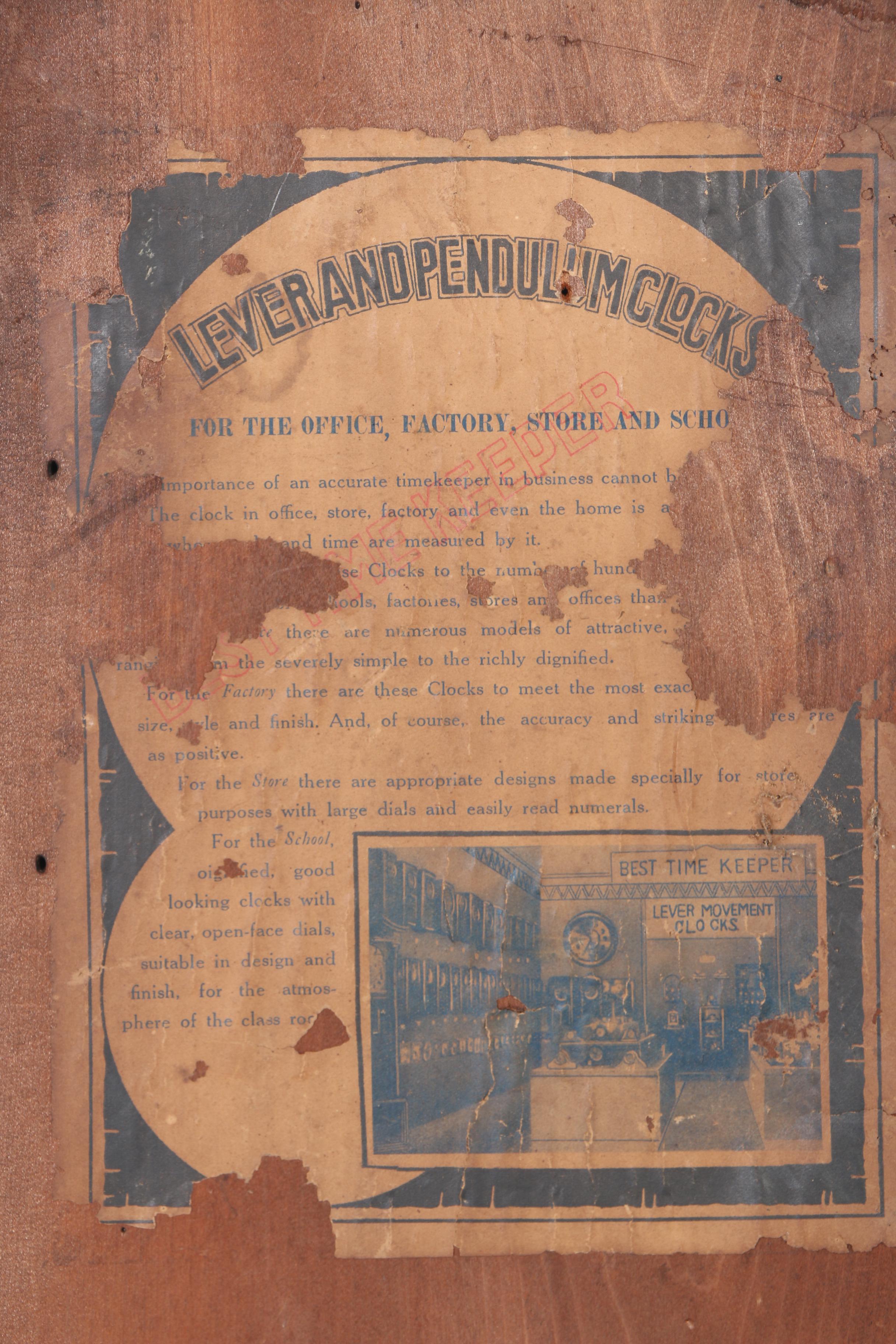 Vintage Round Wall Clock by Lever and Pendulum Clocks