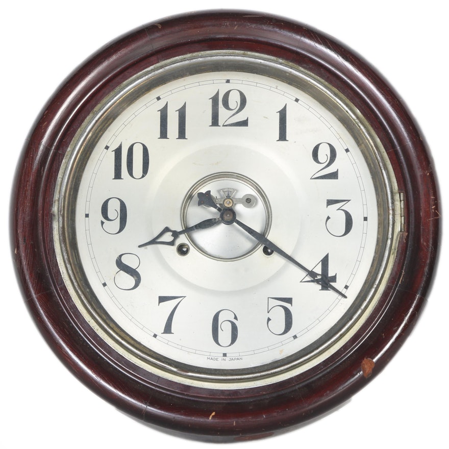 Vintage Round Wall Clock by Lever and Pendulum Clocks