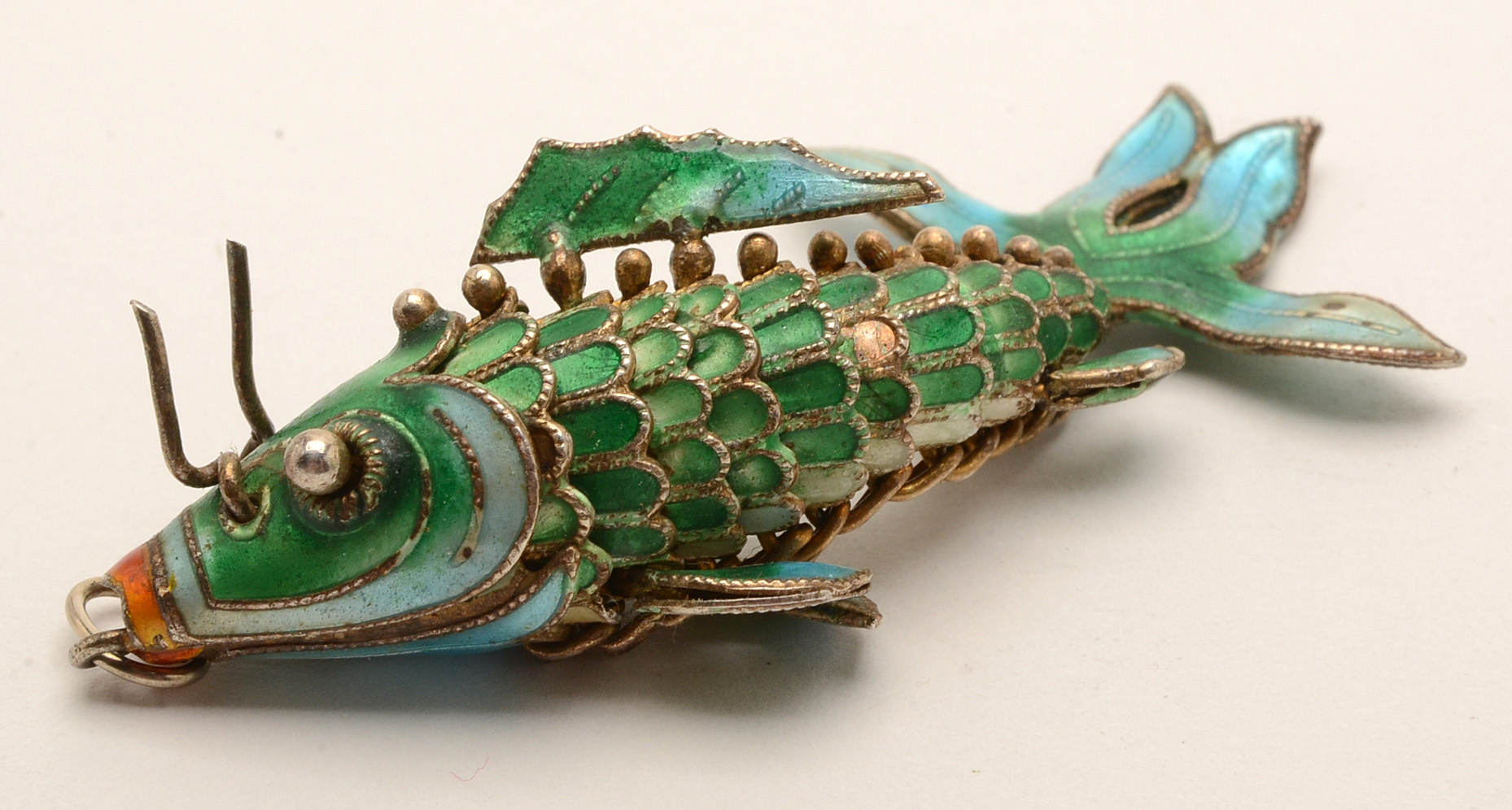 Sterling Articulated Fish Pendants