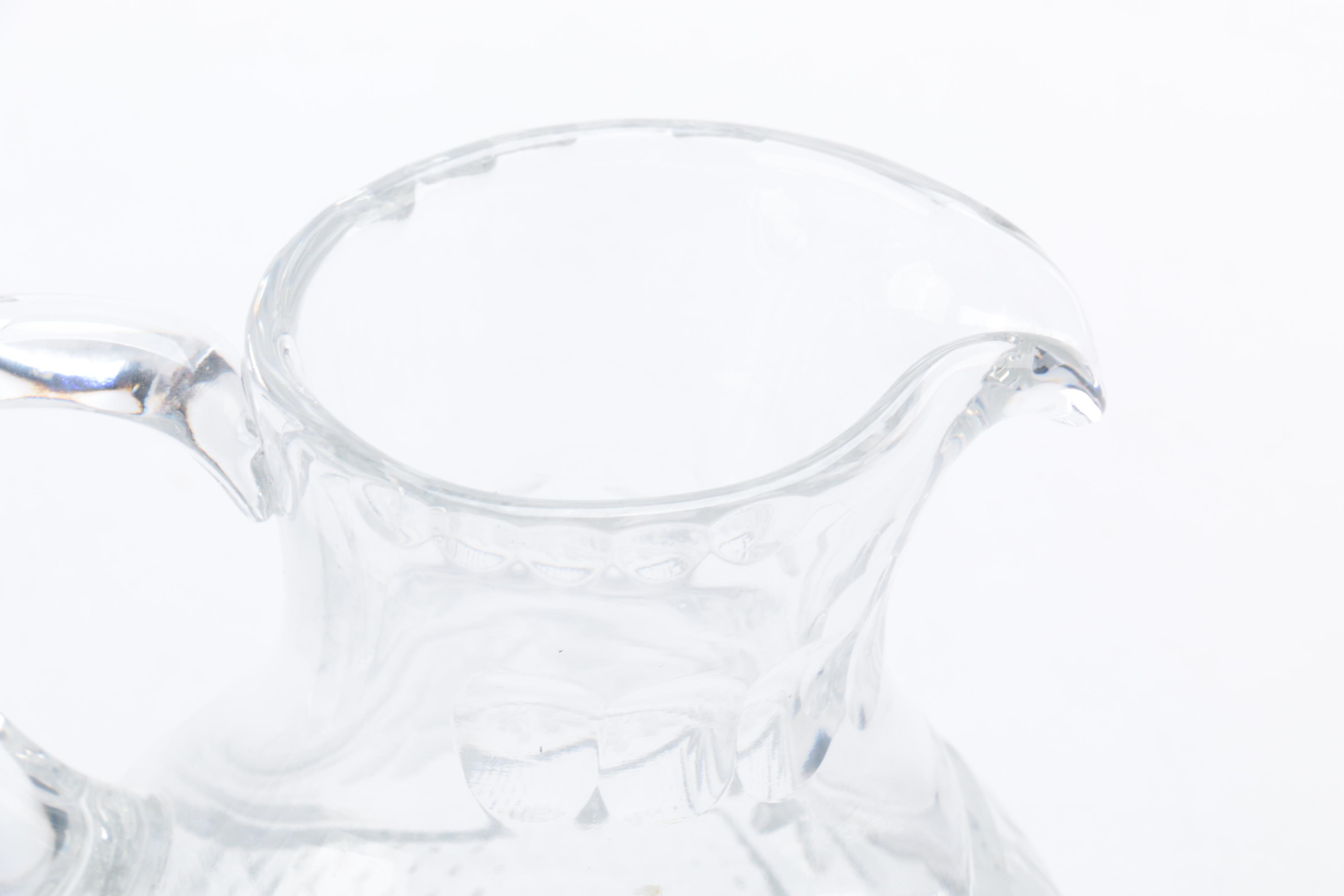 Crystal Pitchers and Platter