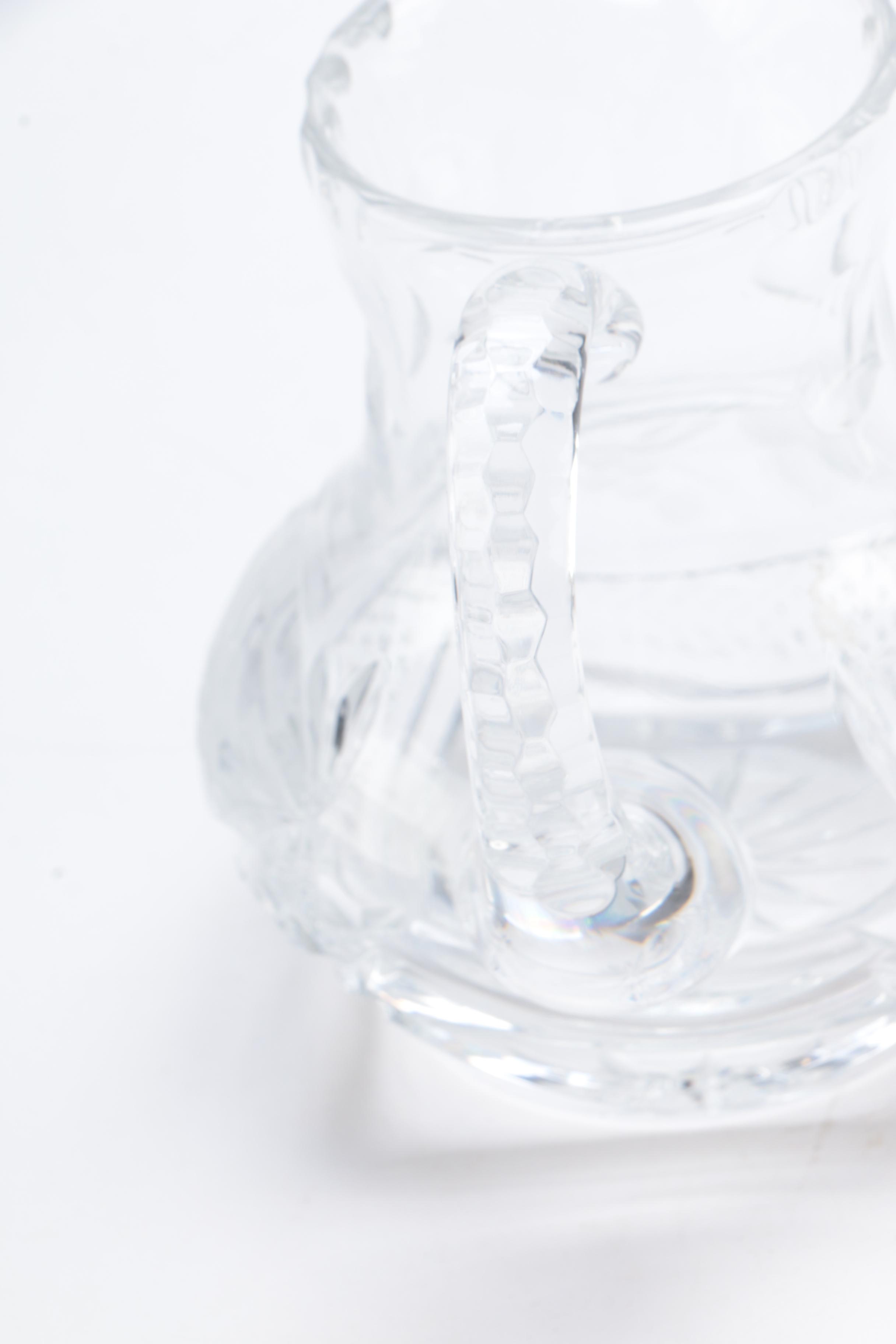 Crystal Pitchers and Platter