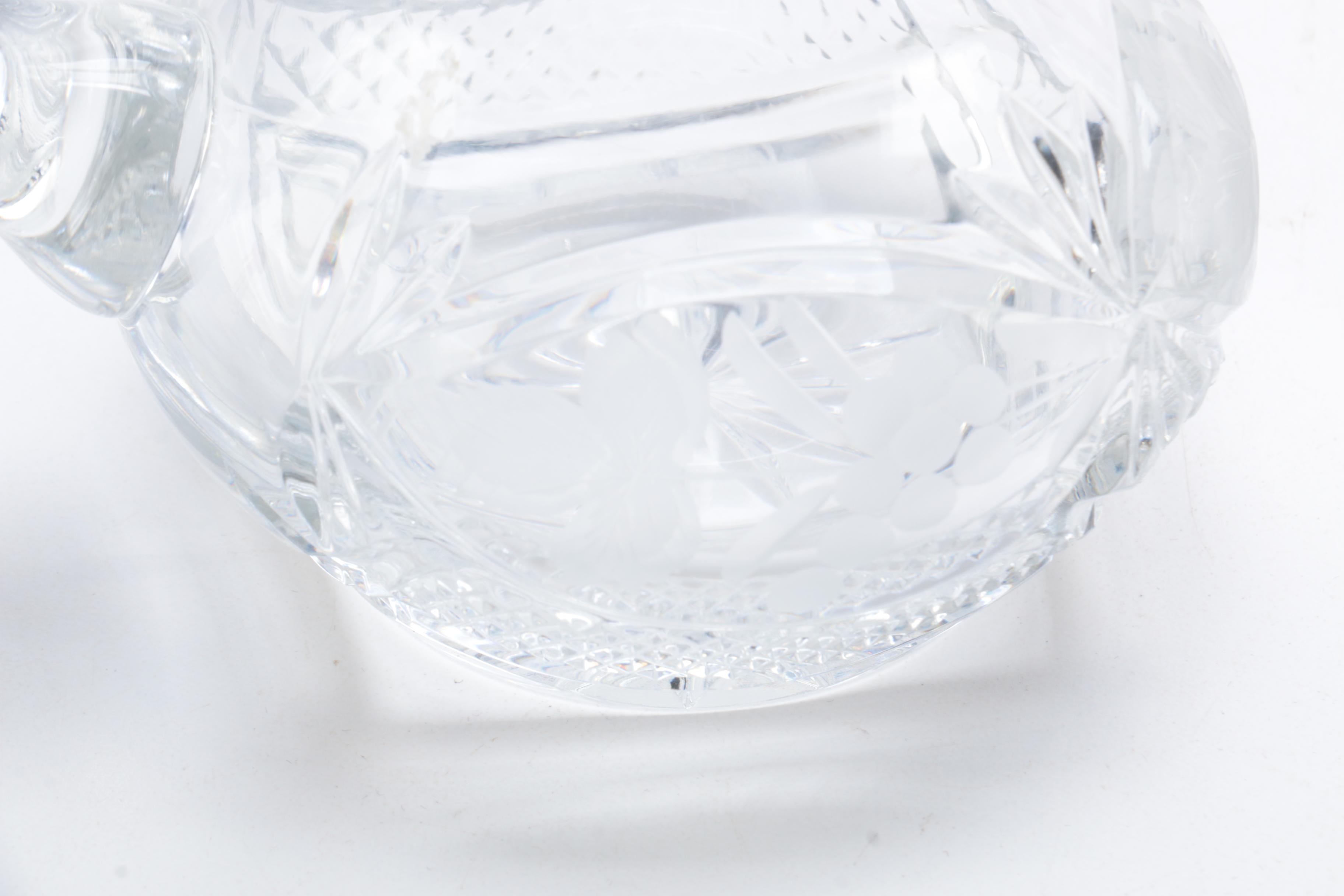 Crystal Pitchers and Platter