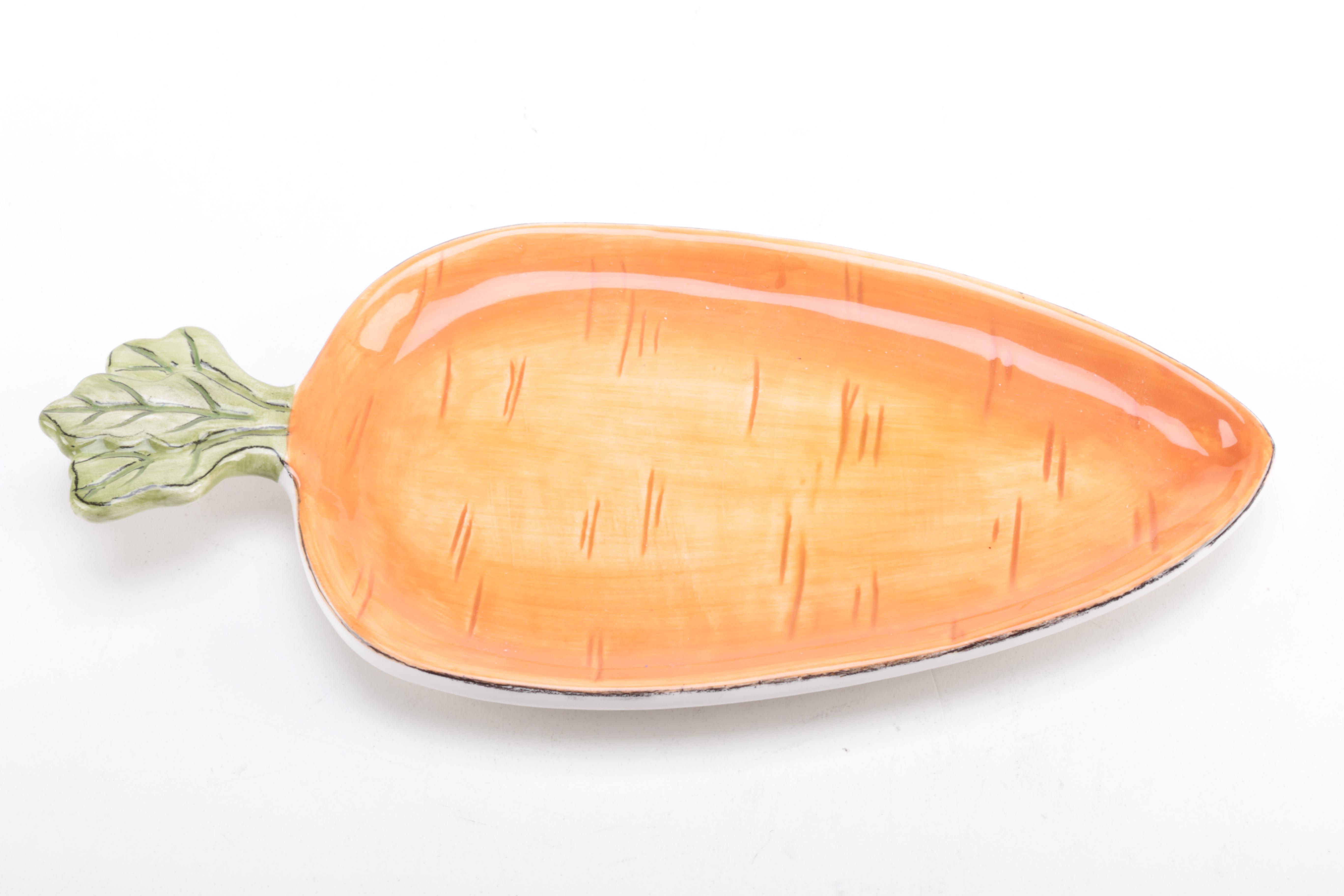 Fitz and Floyd Spotted Rabbit Salt and Pepper Set with Tray