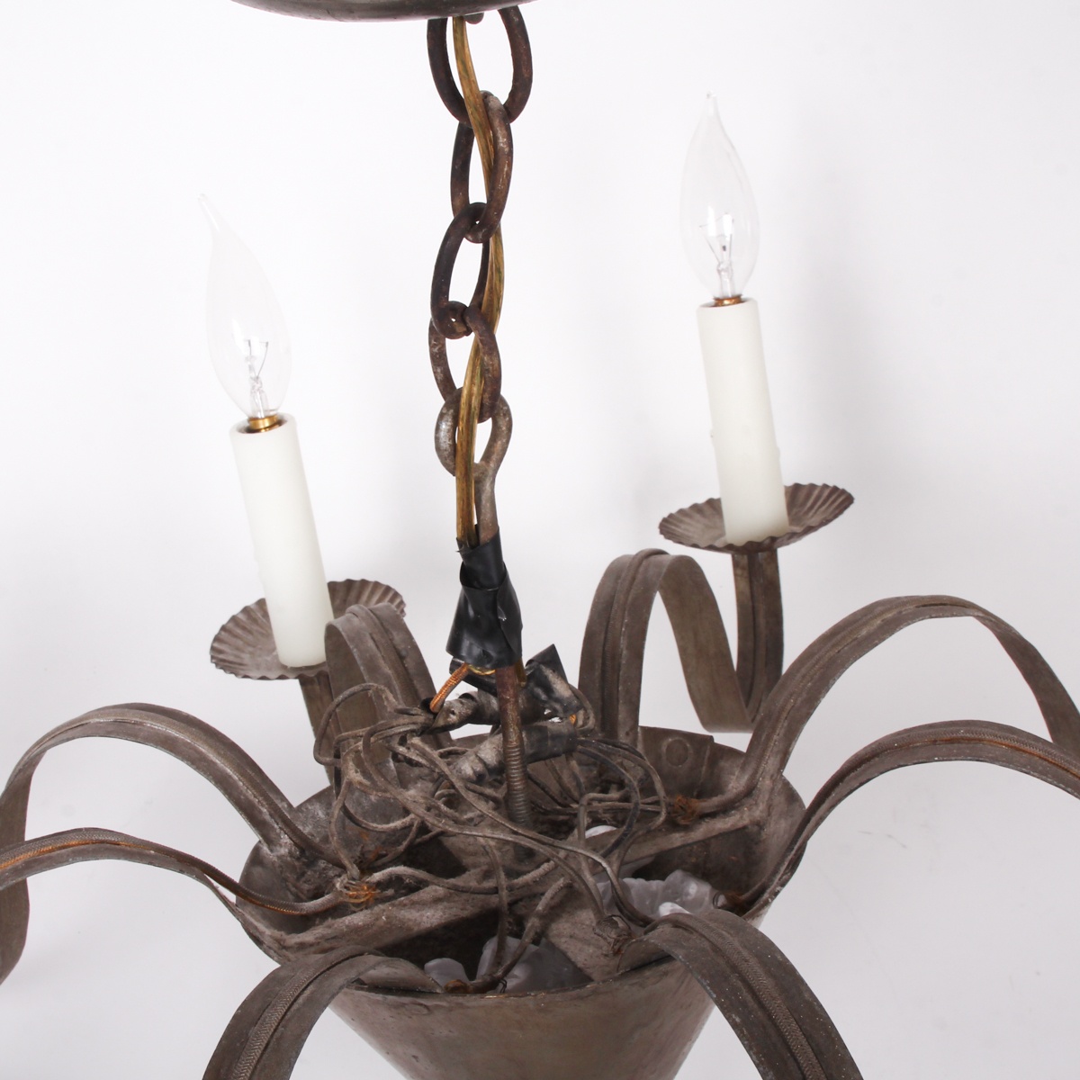 Vintage Metal Candelabra Chandelier