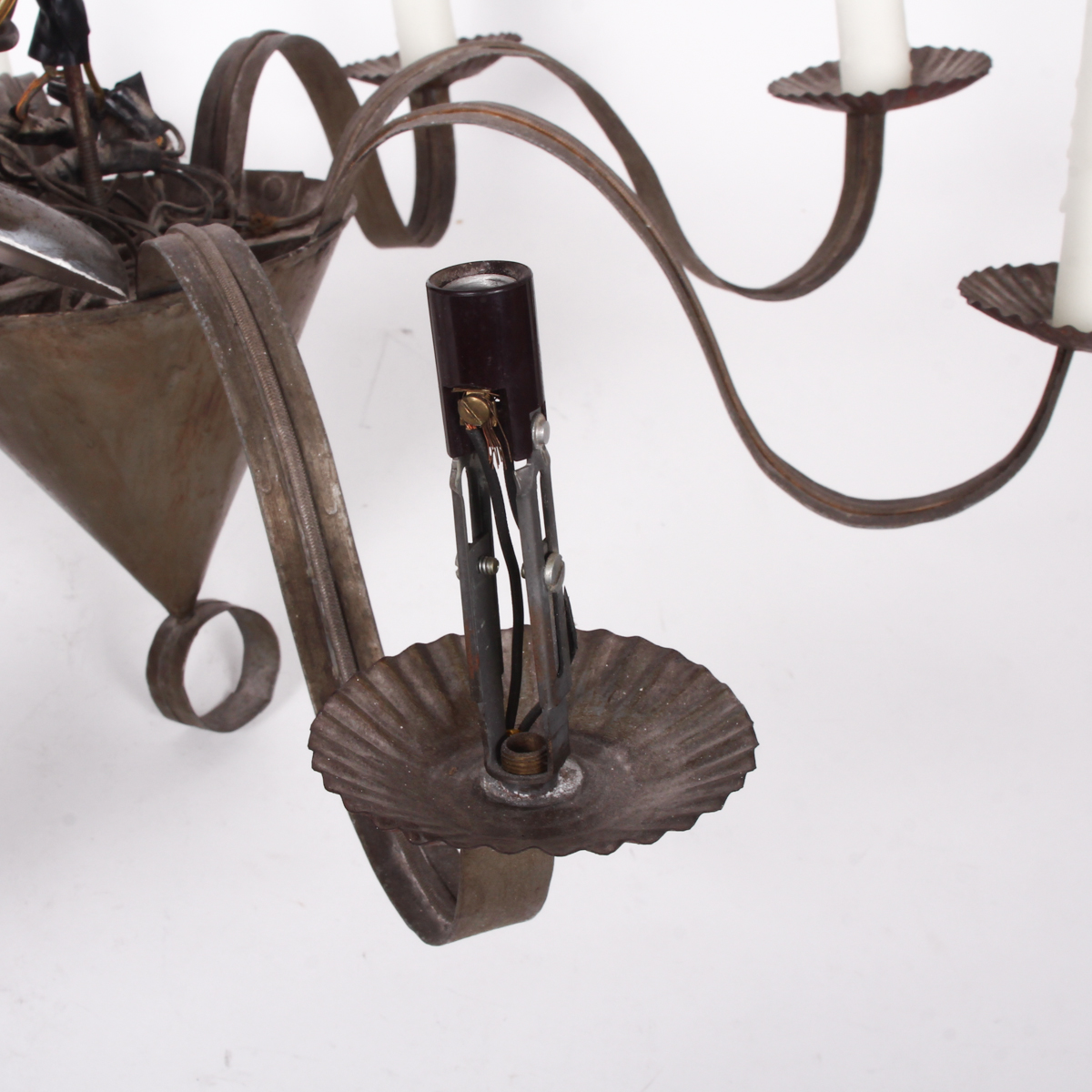 Vintage Metal Candelabra Chandelier