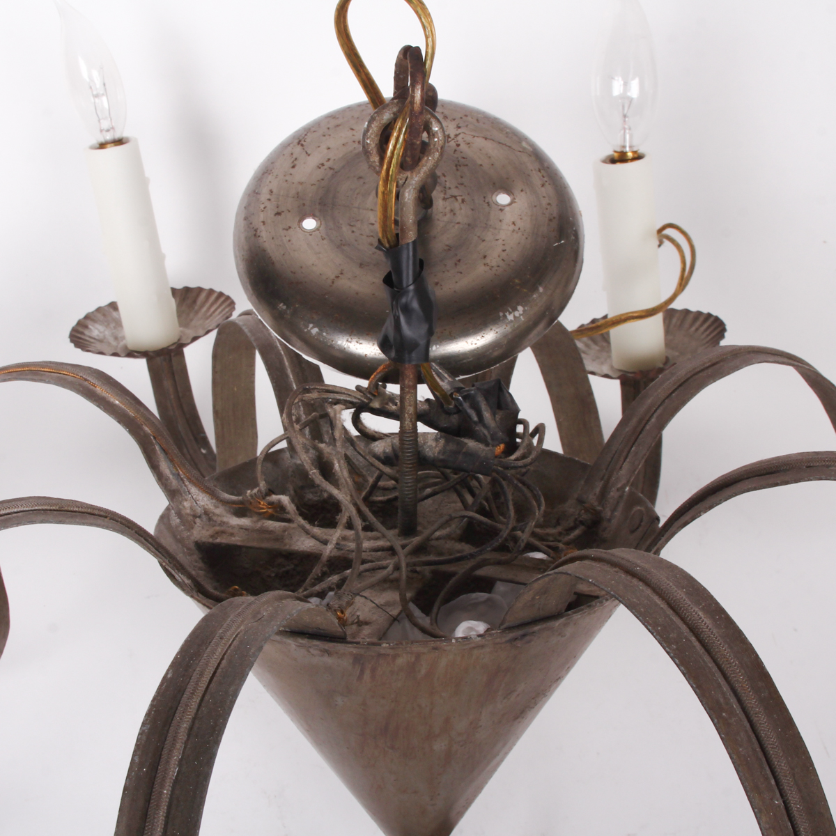 Vintage Metal Candelabra Chandelier