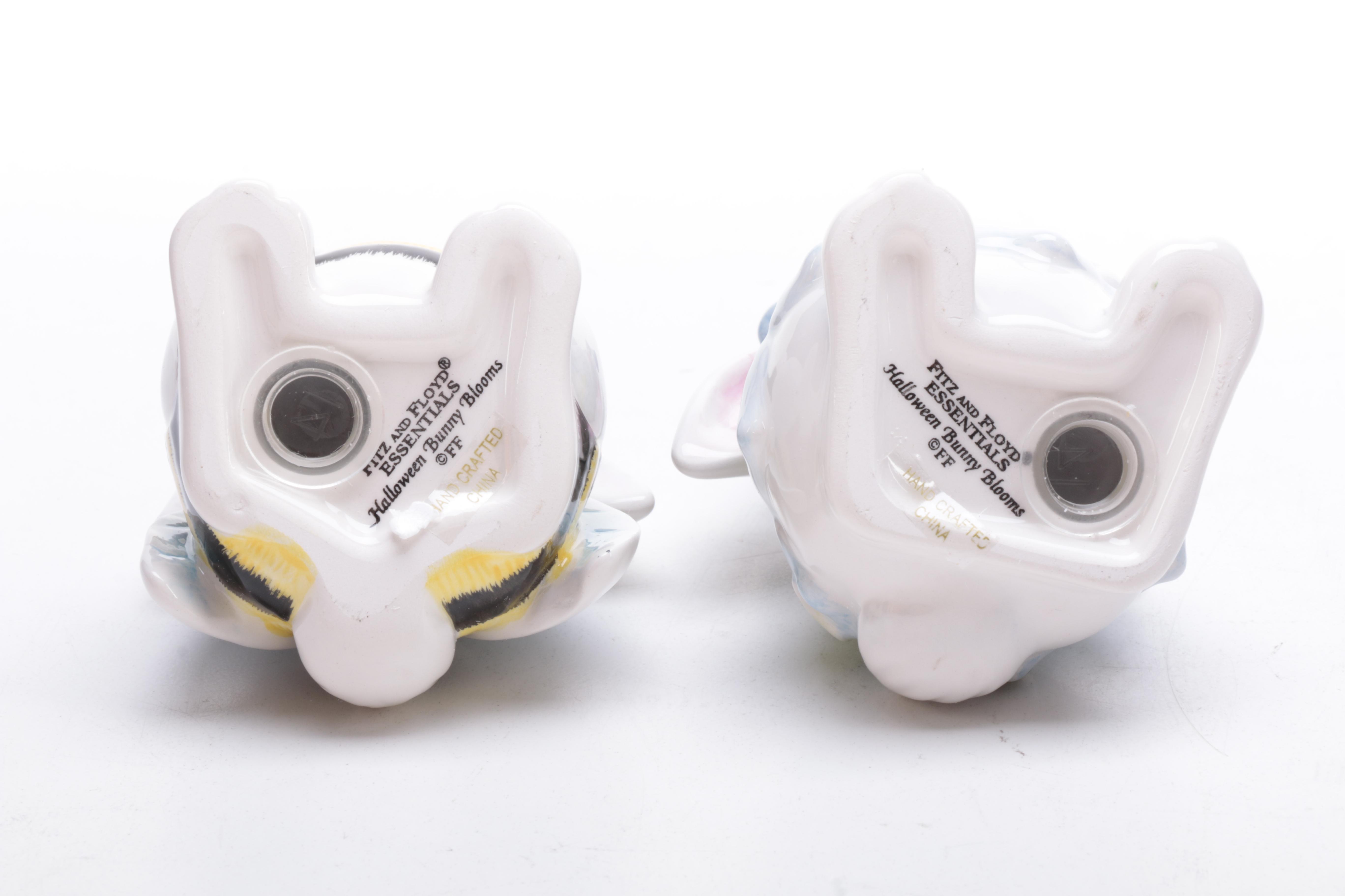 Collection of Fitz and Floyd "Halloween Bunny Blooms" Tableware