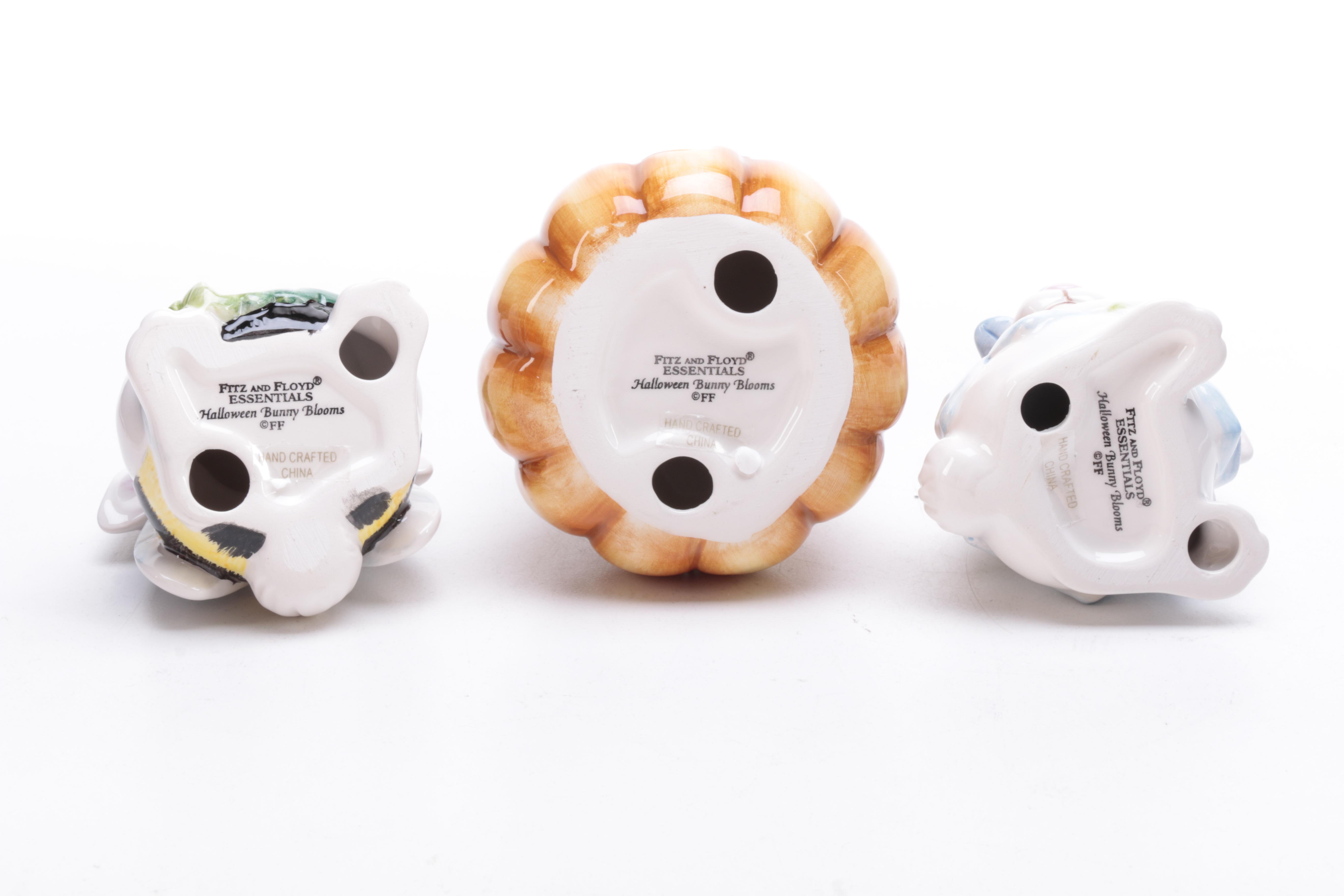 Collection of Fitz and Floyd "Halloween Bunny Blooms" Tableware