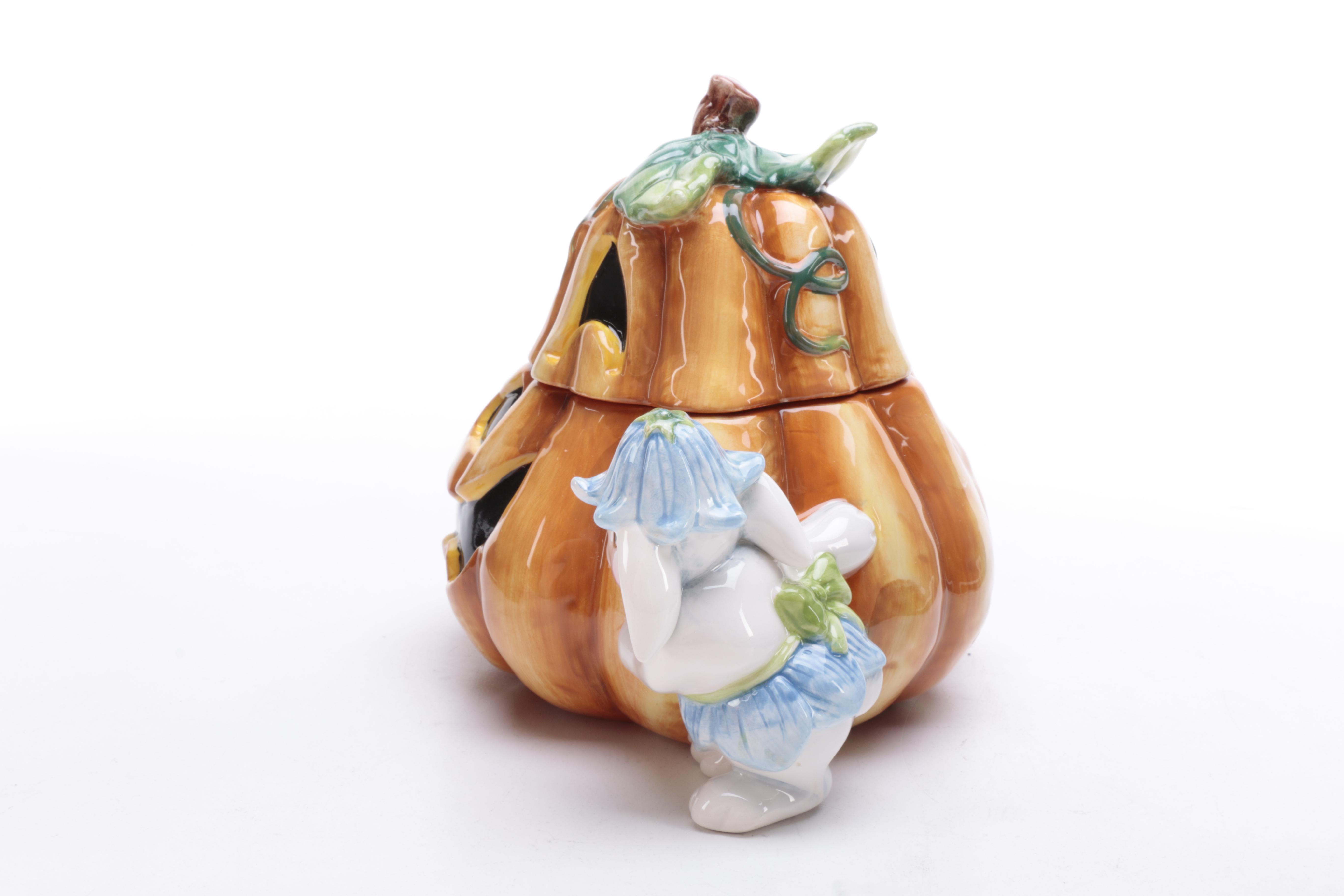 Collection of Fitz and Floyd "Halloween Bunny Blooms" Tableware