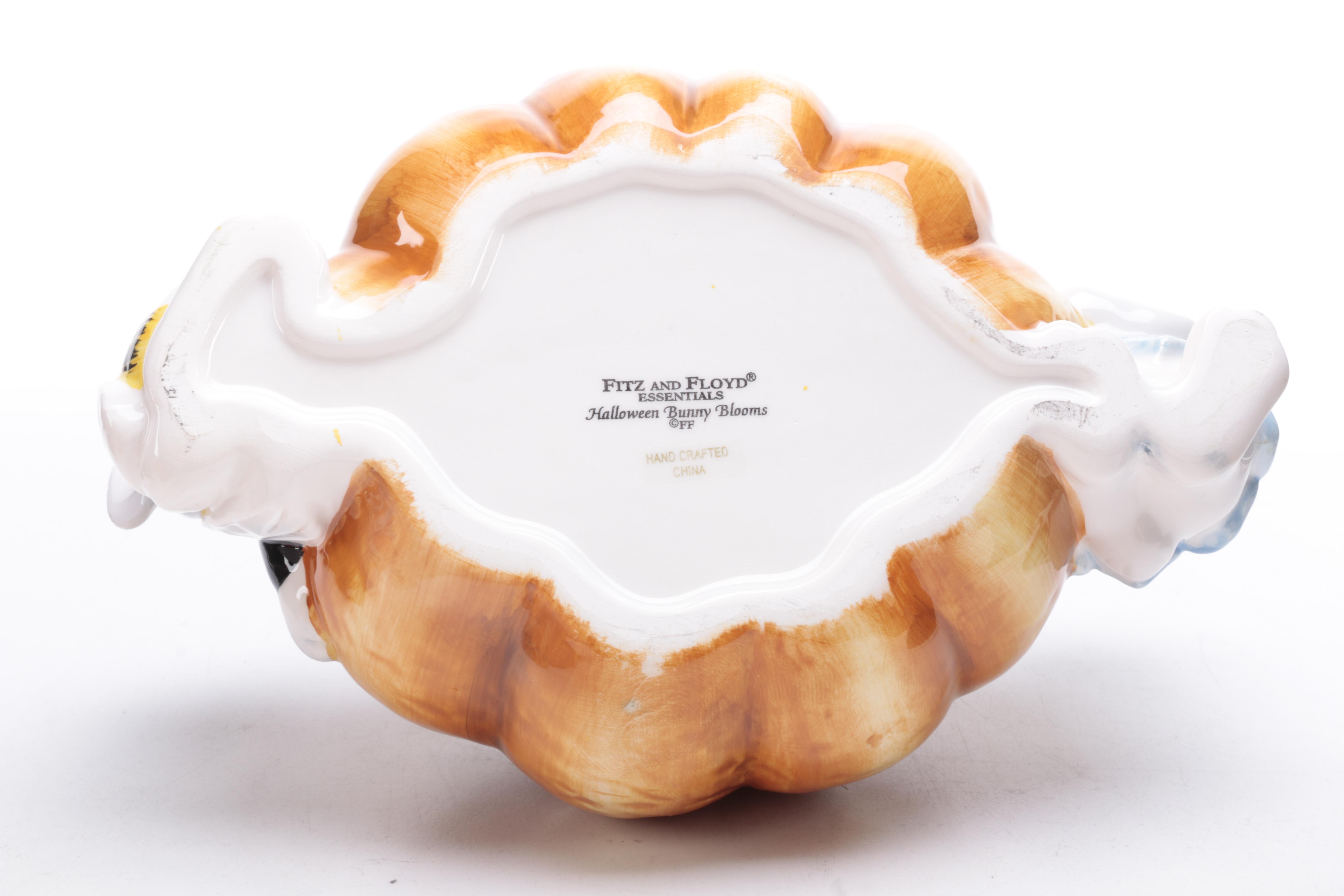 Collection of Fitz and Floyd "Halloween Bunny Blooms" Tableware