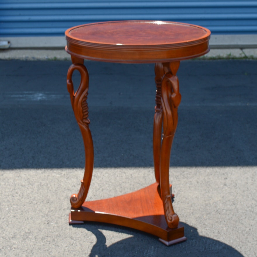 Vintage Empire Style Swan Leg Round Table