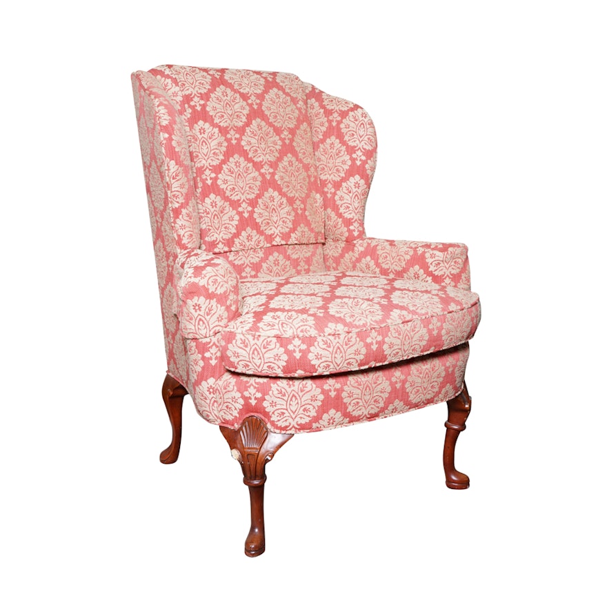 Queen Anne Style Wing Chair From Amelia Upholstering Shop