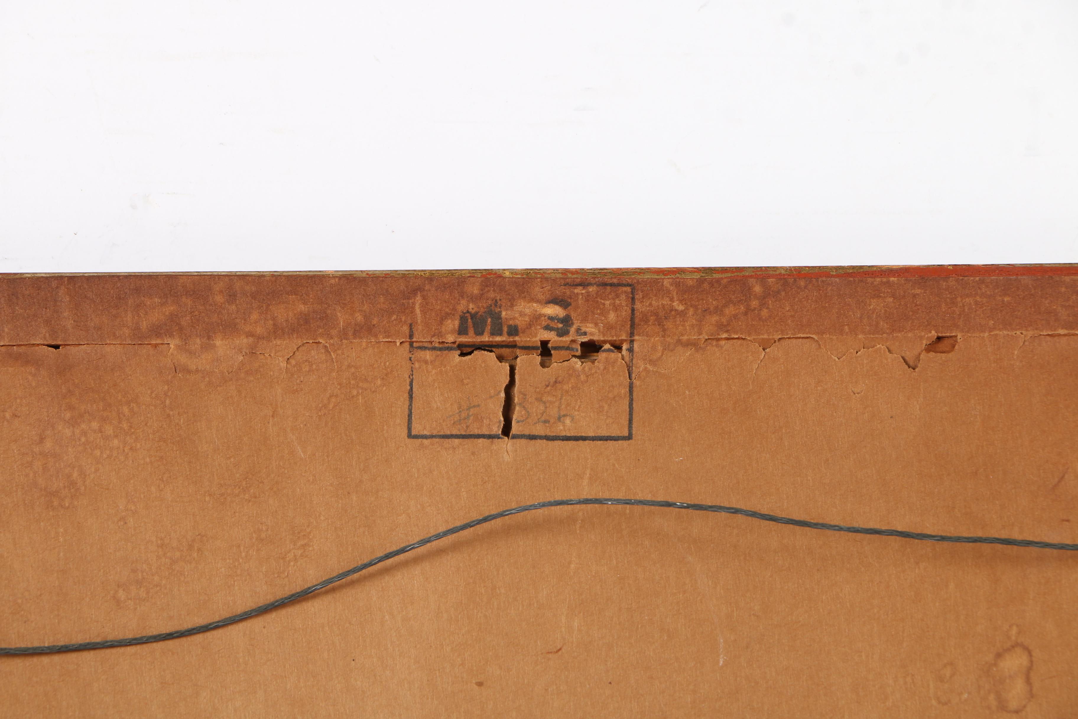 Watercolor Painting on Paper of European Landscape With Castle Bridge