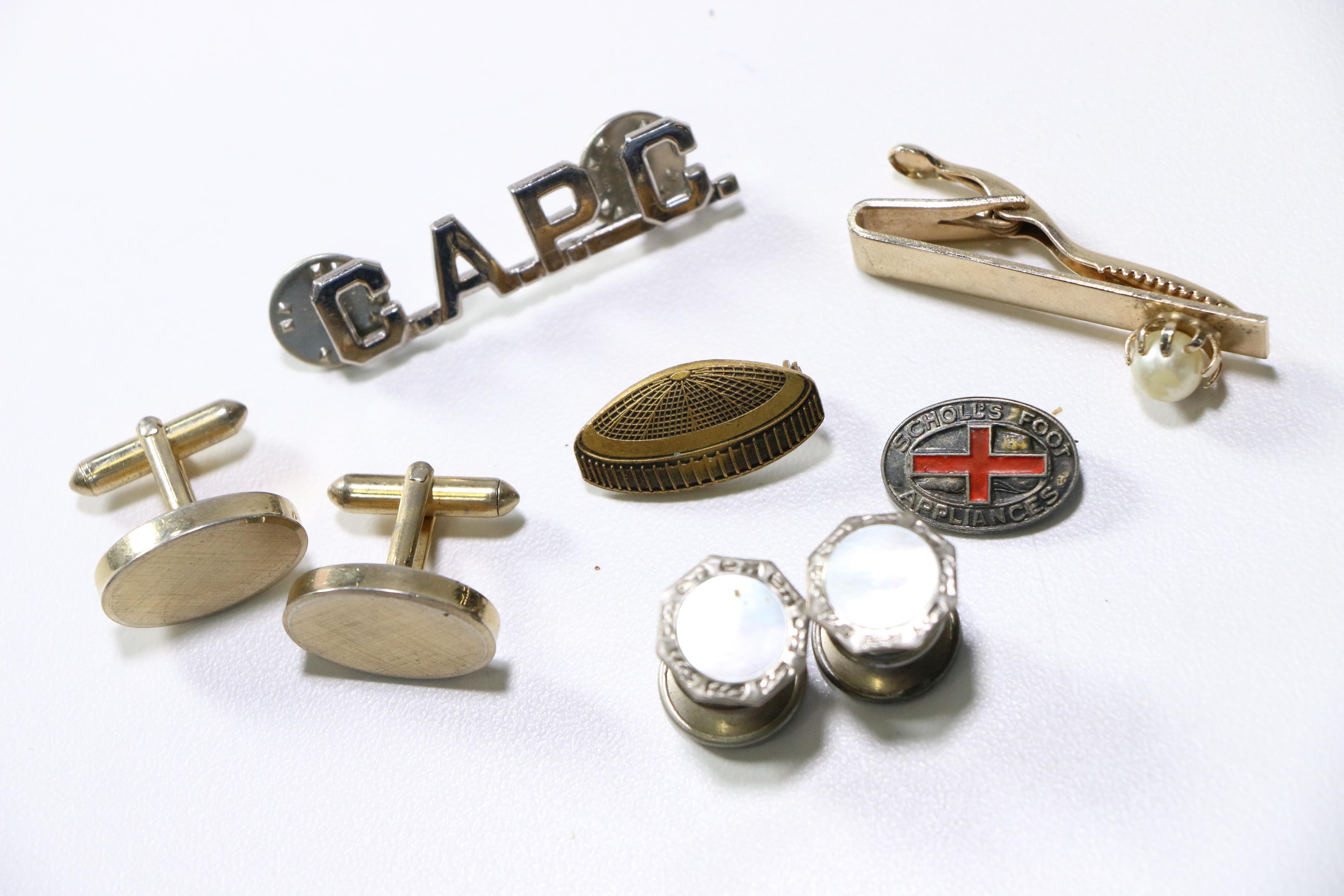 Assorted Military Pins, Cufflinks and Tie Bars