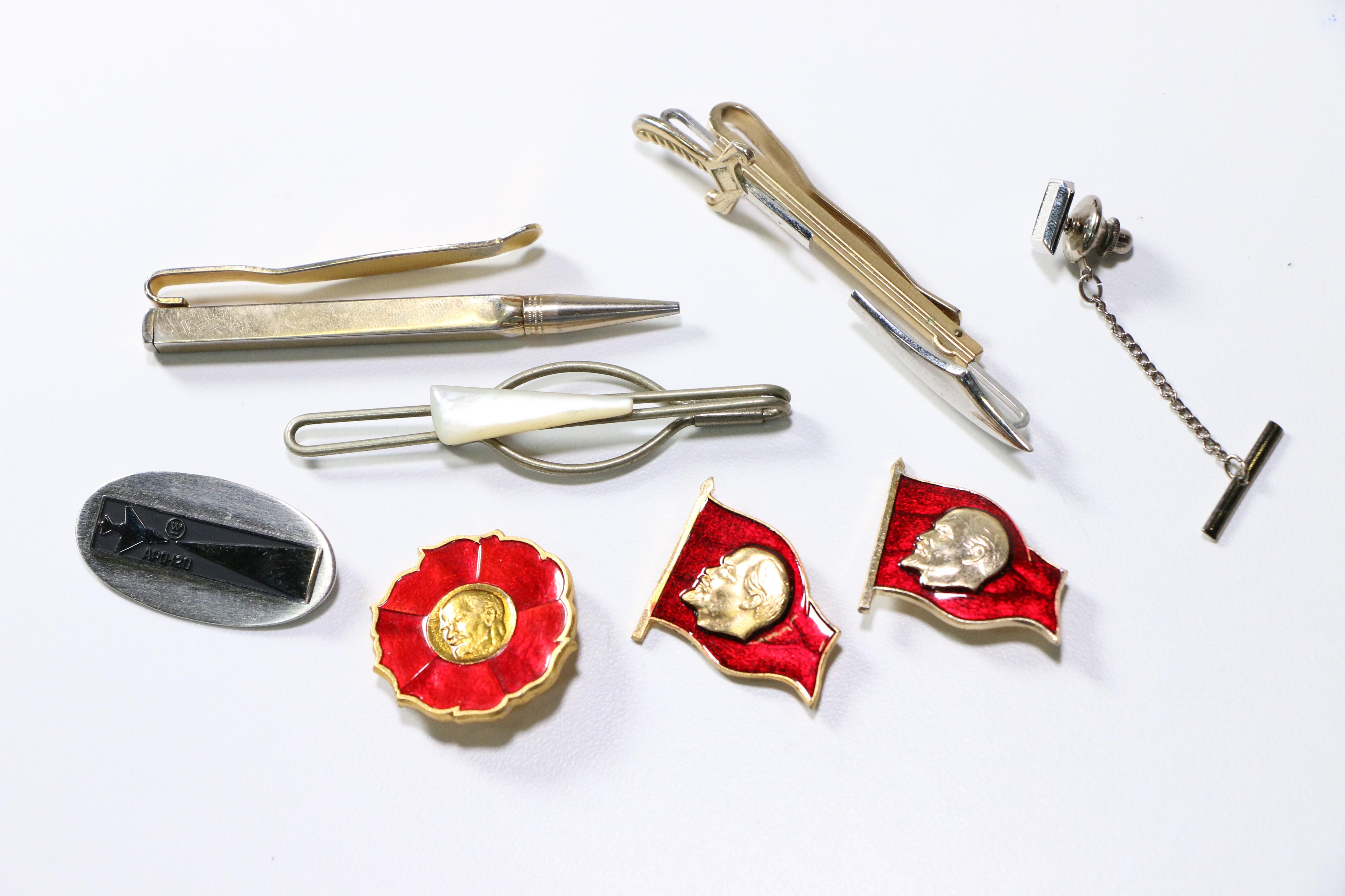 Assorted Military Pins, Cufflinks and Tie Bars