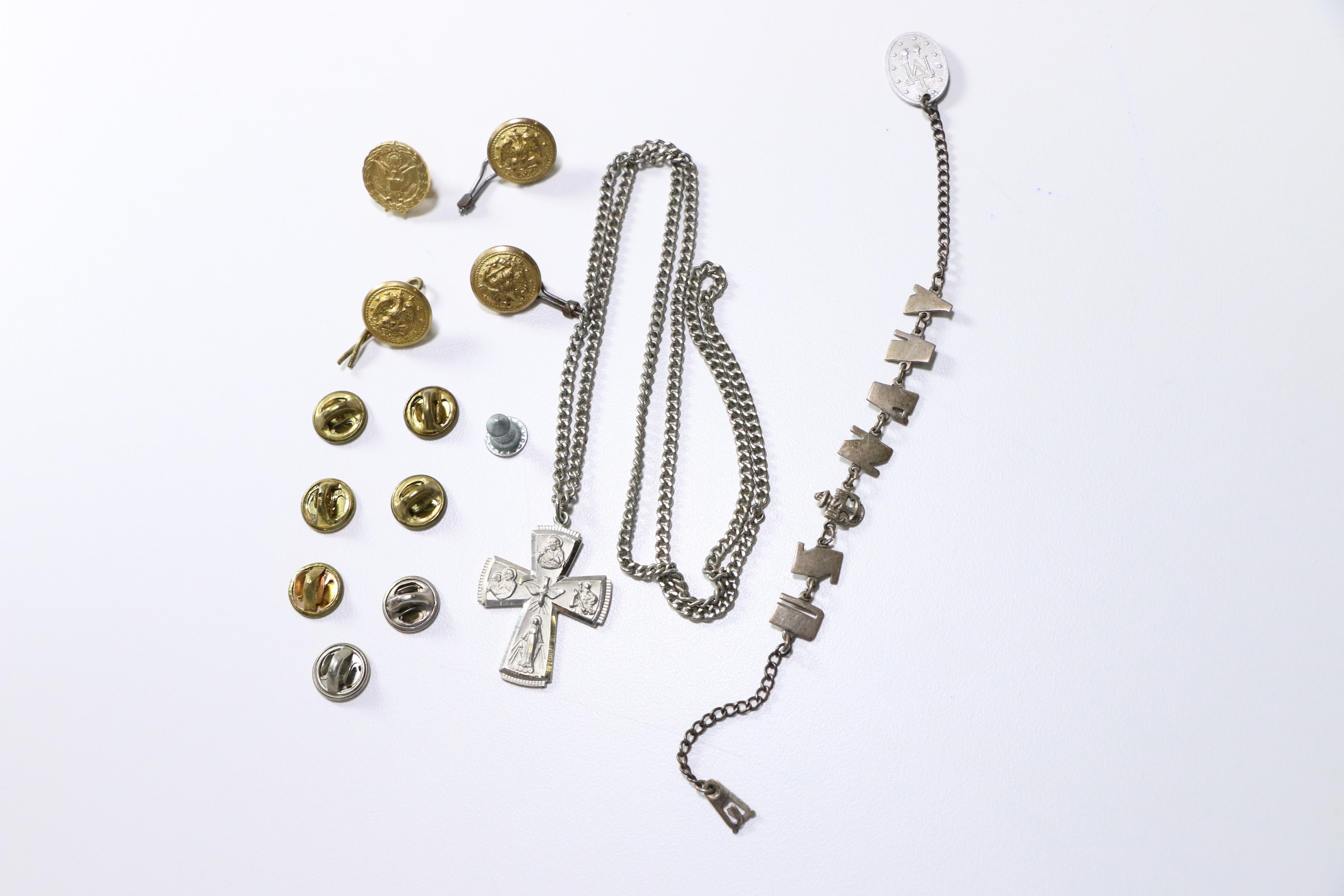 Assorted Military Pins, Cufflinks and Tie Bars