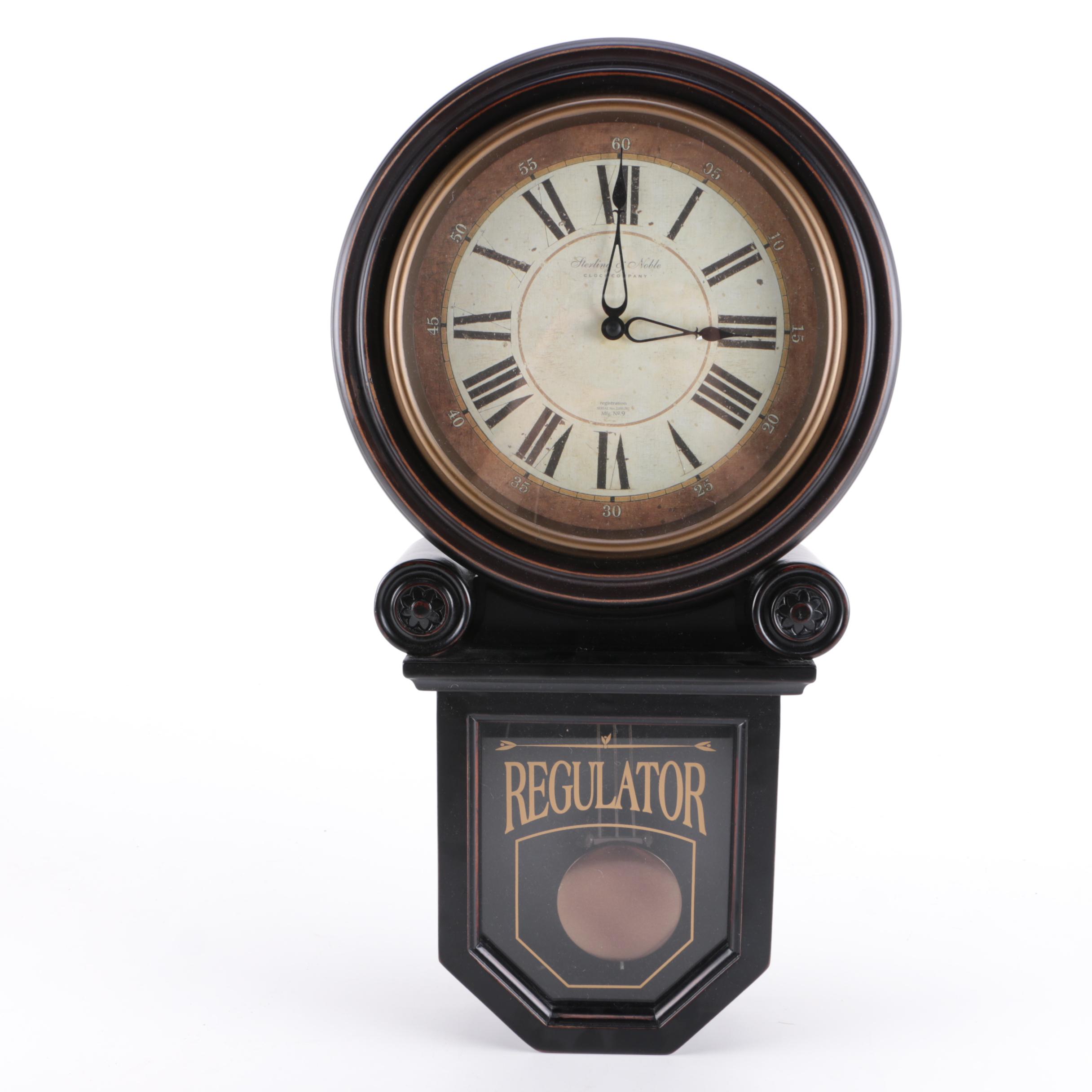 Sterling & Noble Regulator Style Wall Clock