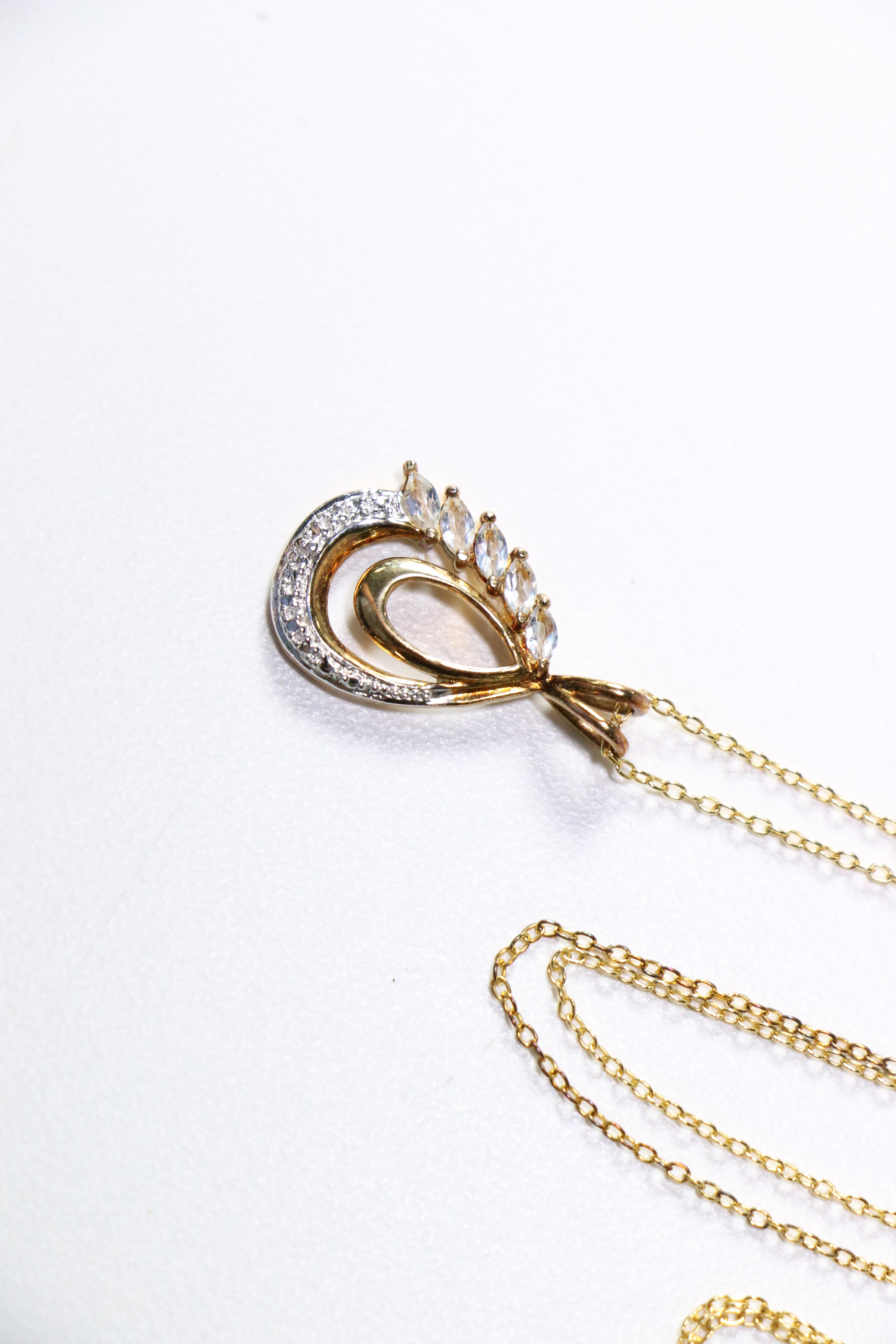 Sterling Silver Necklace and Pendants Including Diamonds