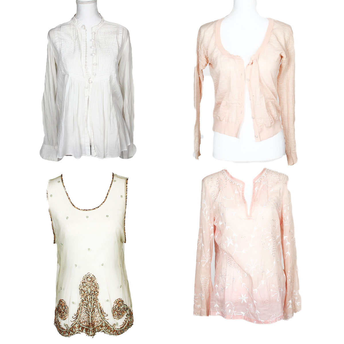 Collection of Women's Tunics and Blouses Including Miu Miu