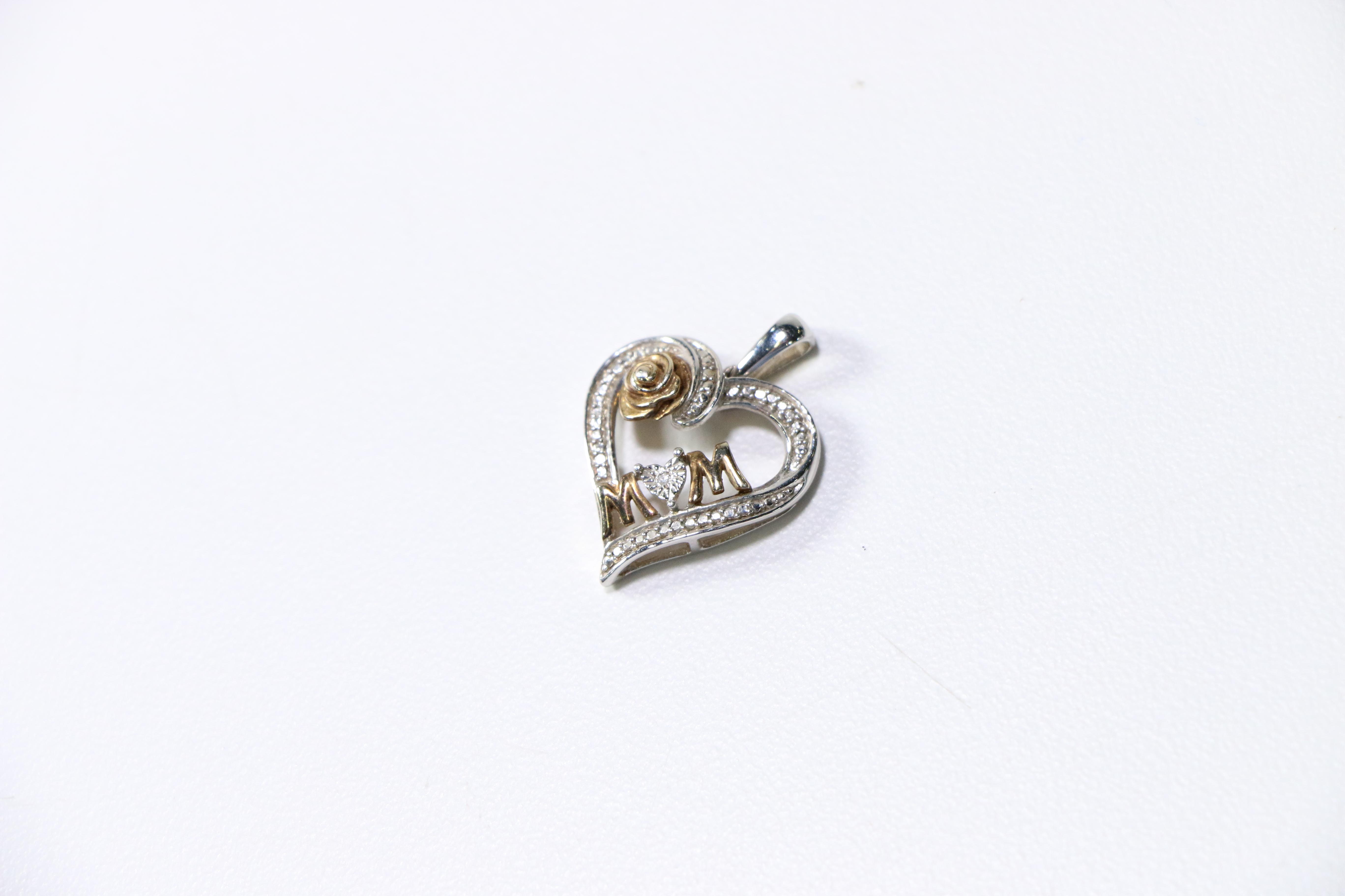 Sterling Sliver Necklace and Pendants Including Diamonds and White Topaz