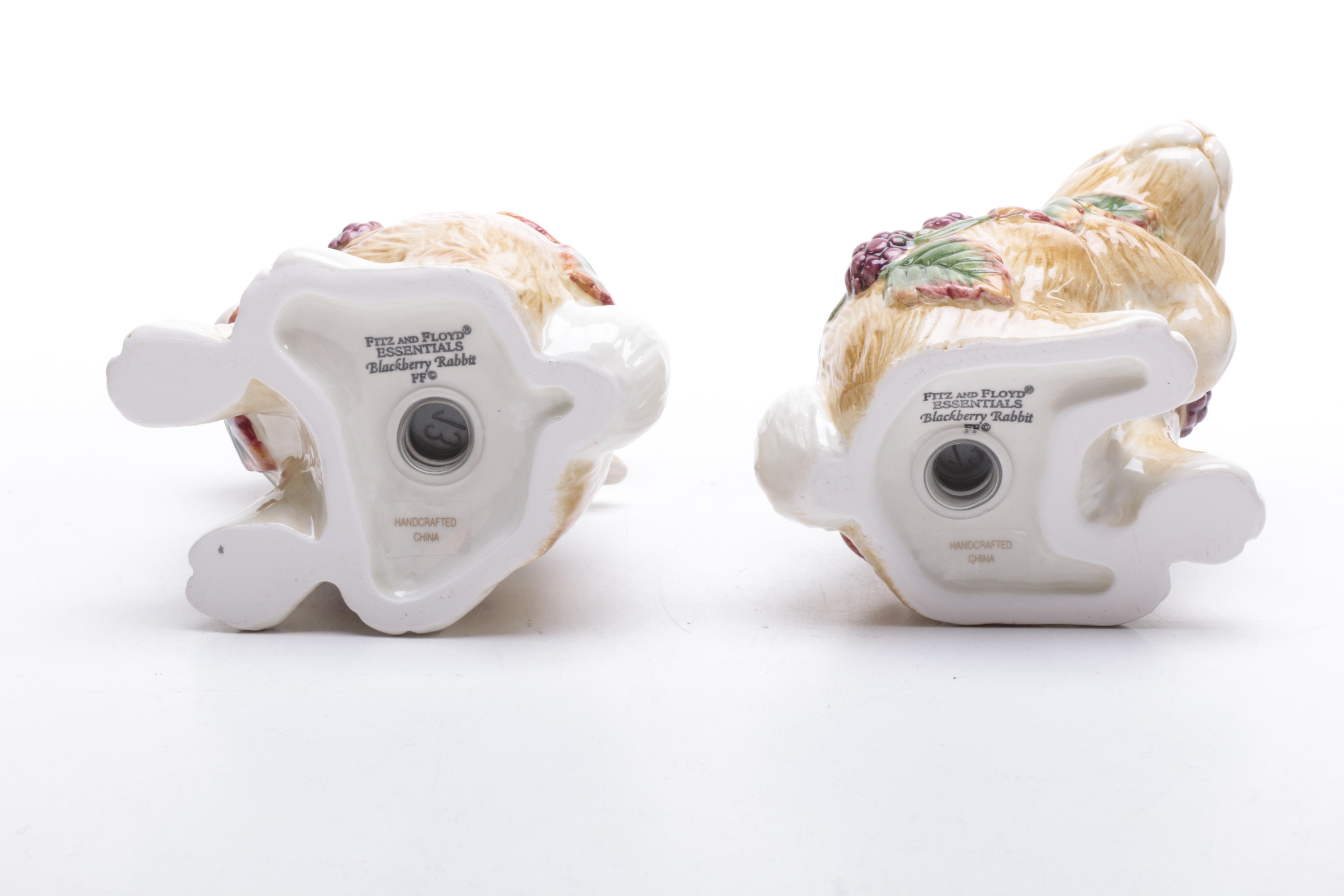 Rabbit-Themed Tableware Including Fitz and Floyd