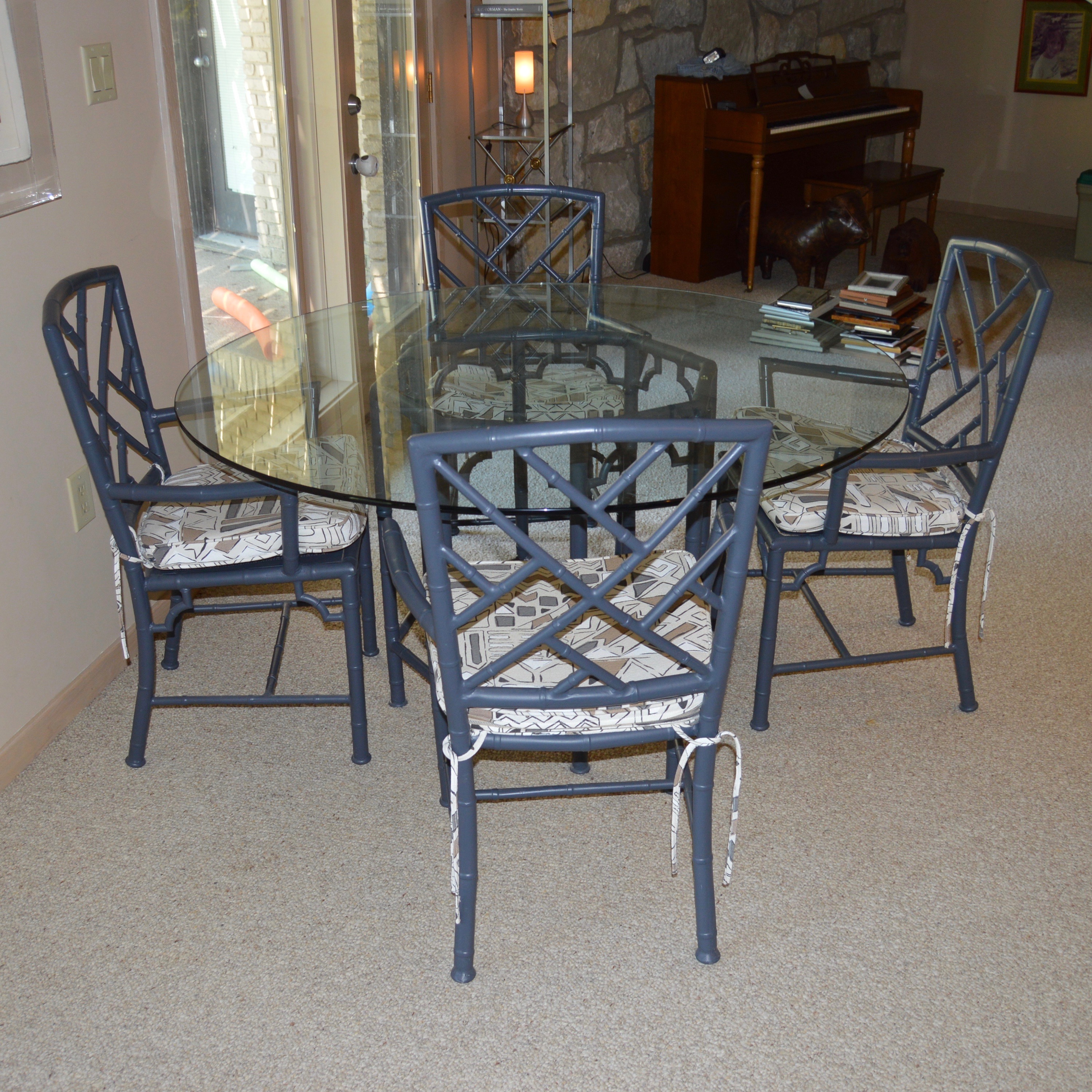Vintage Meadowcraft Faux Bamboo Table and Chairs