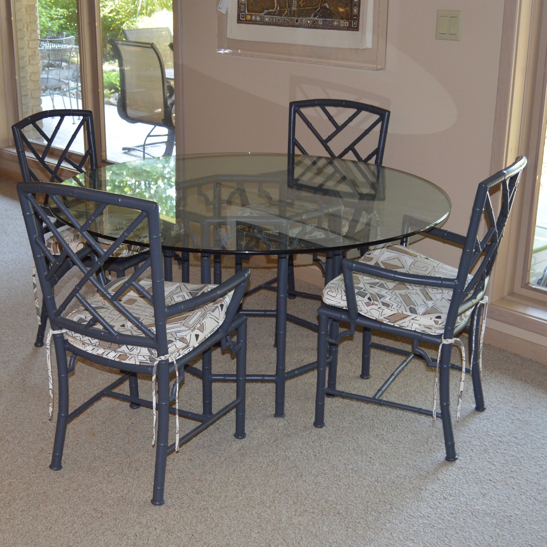 Vintage Meadowcraft Faux Bamboo Table and Chairs