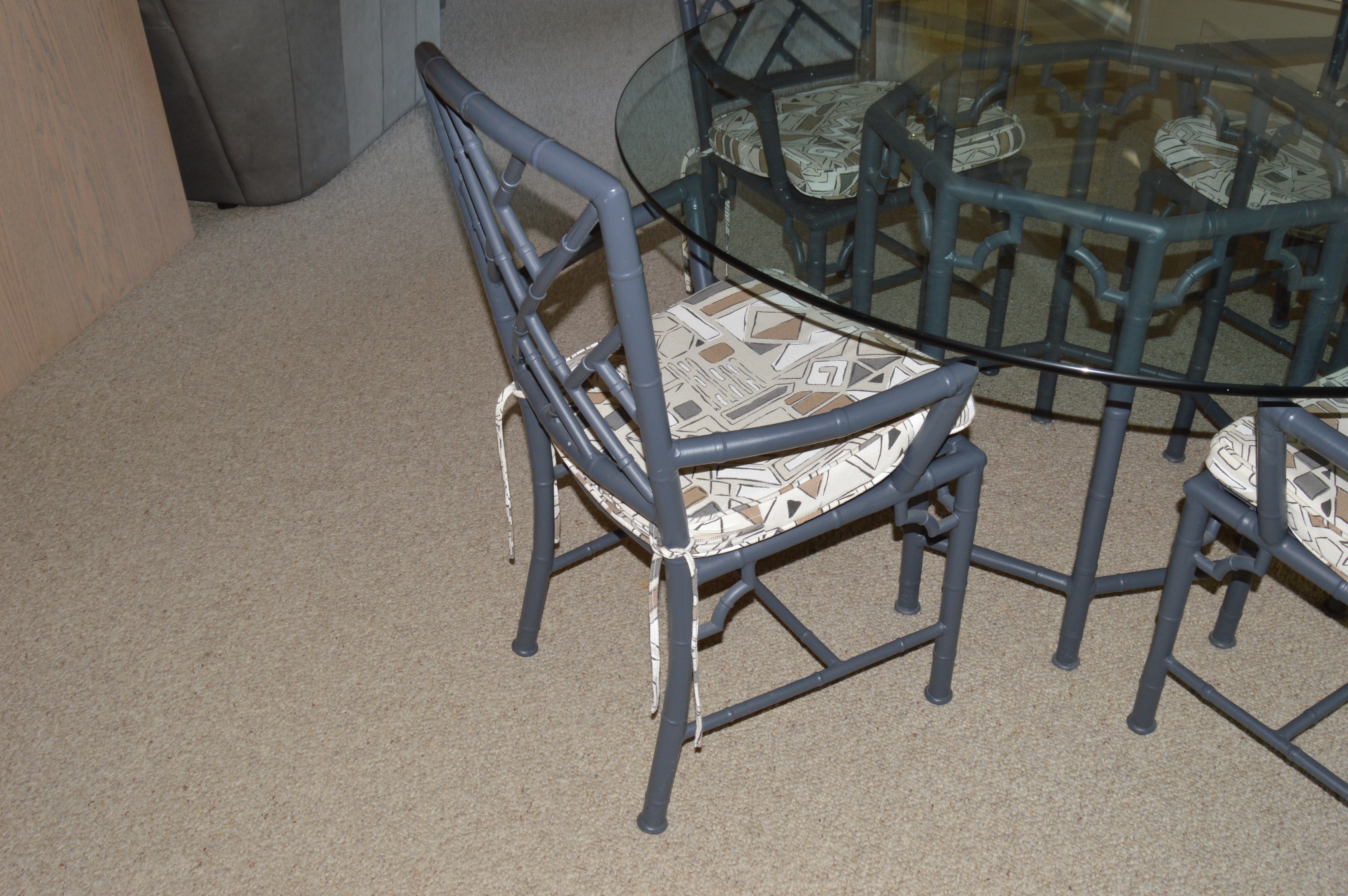 Vintage Meadowcraft Faux Bamboo Table and Chairs