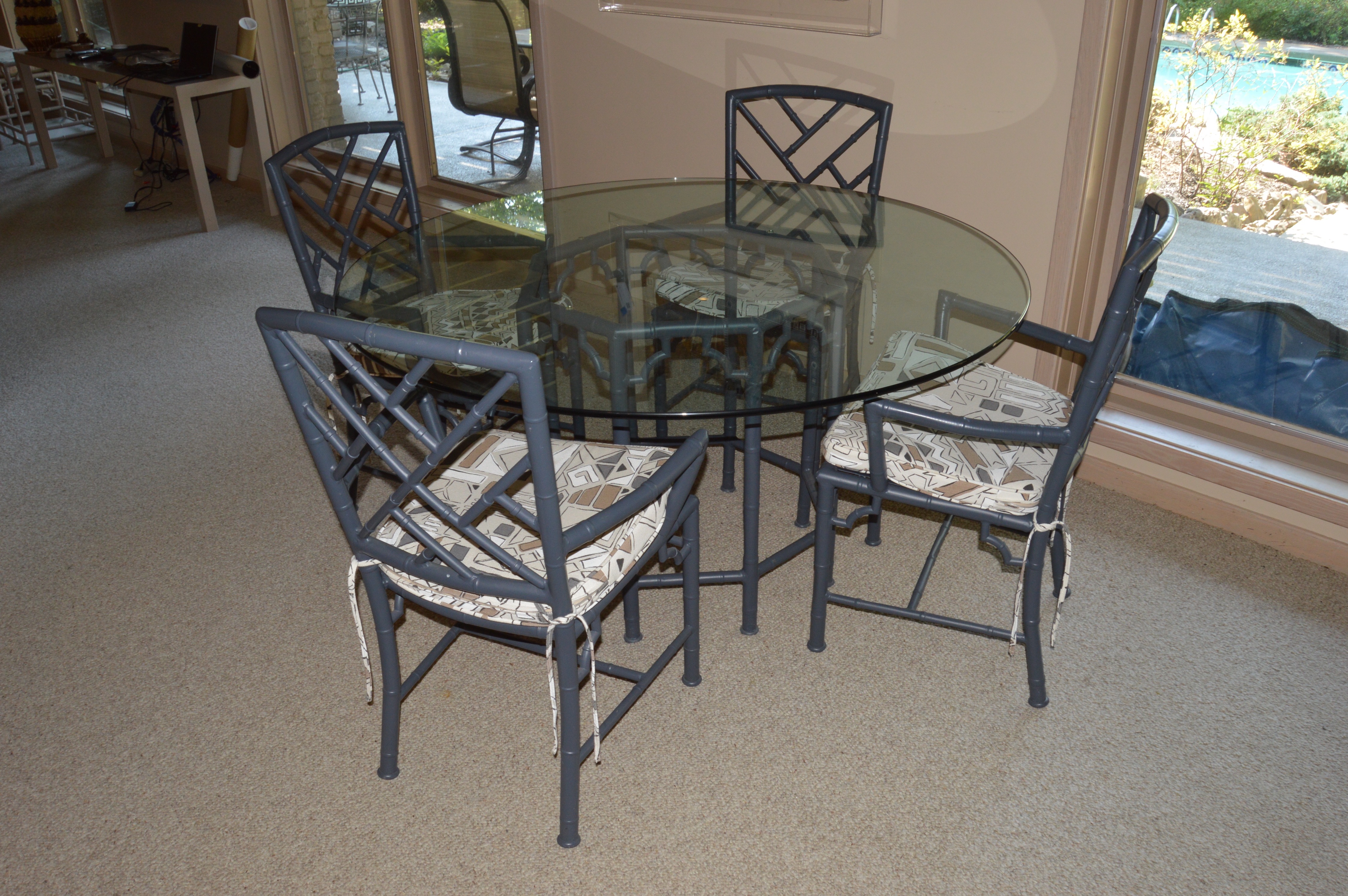 Vintage Meadowcraft Faux Bamboo Table and Chairs