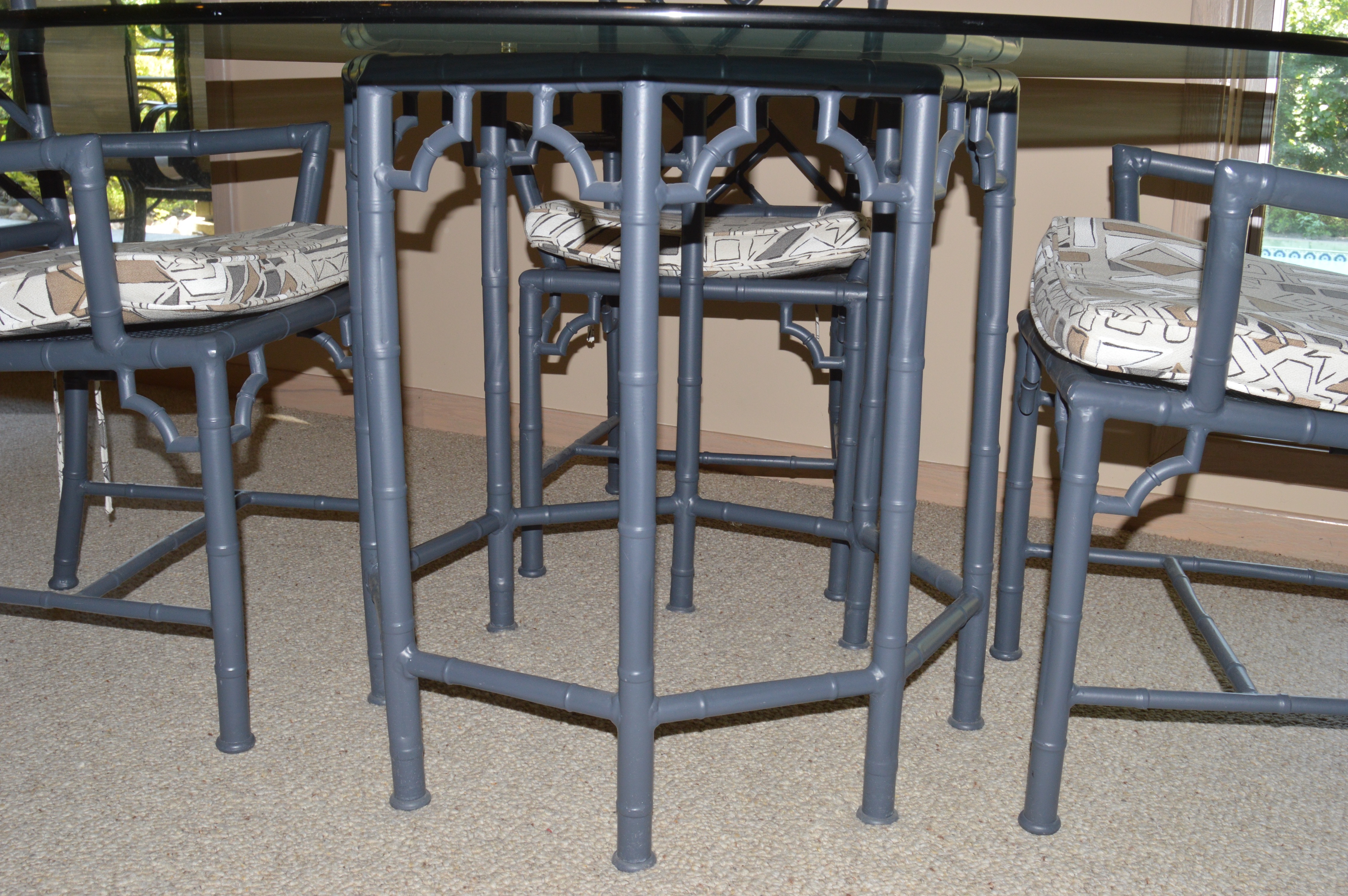 Vintage Meadowcraft Faux Bamboo Table and Chairs