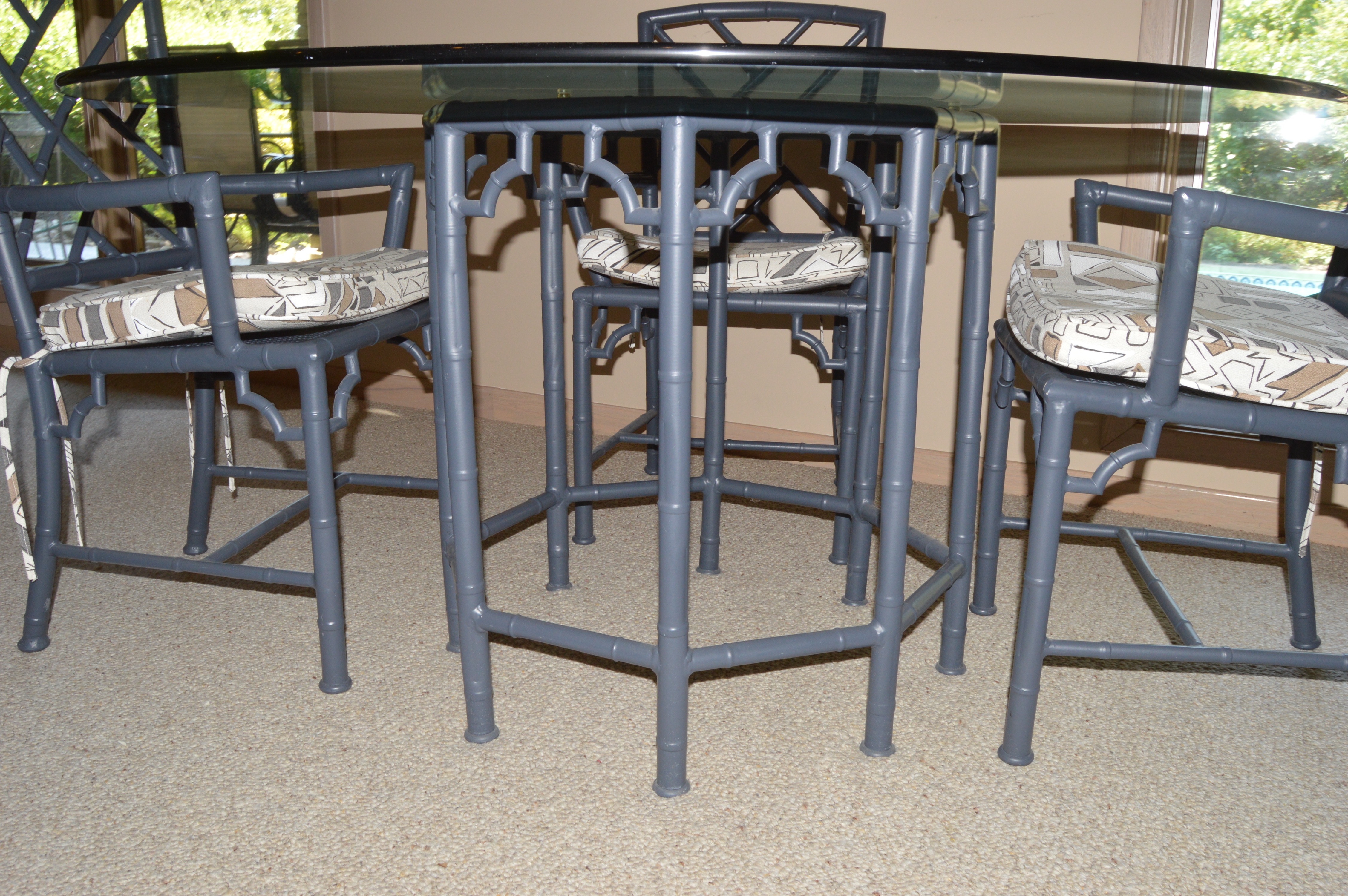 Vintage Meadowcraft Faux Bamboo Table and Chairs