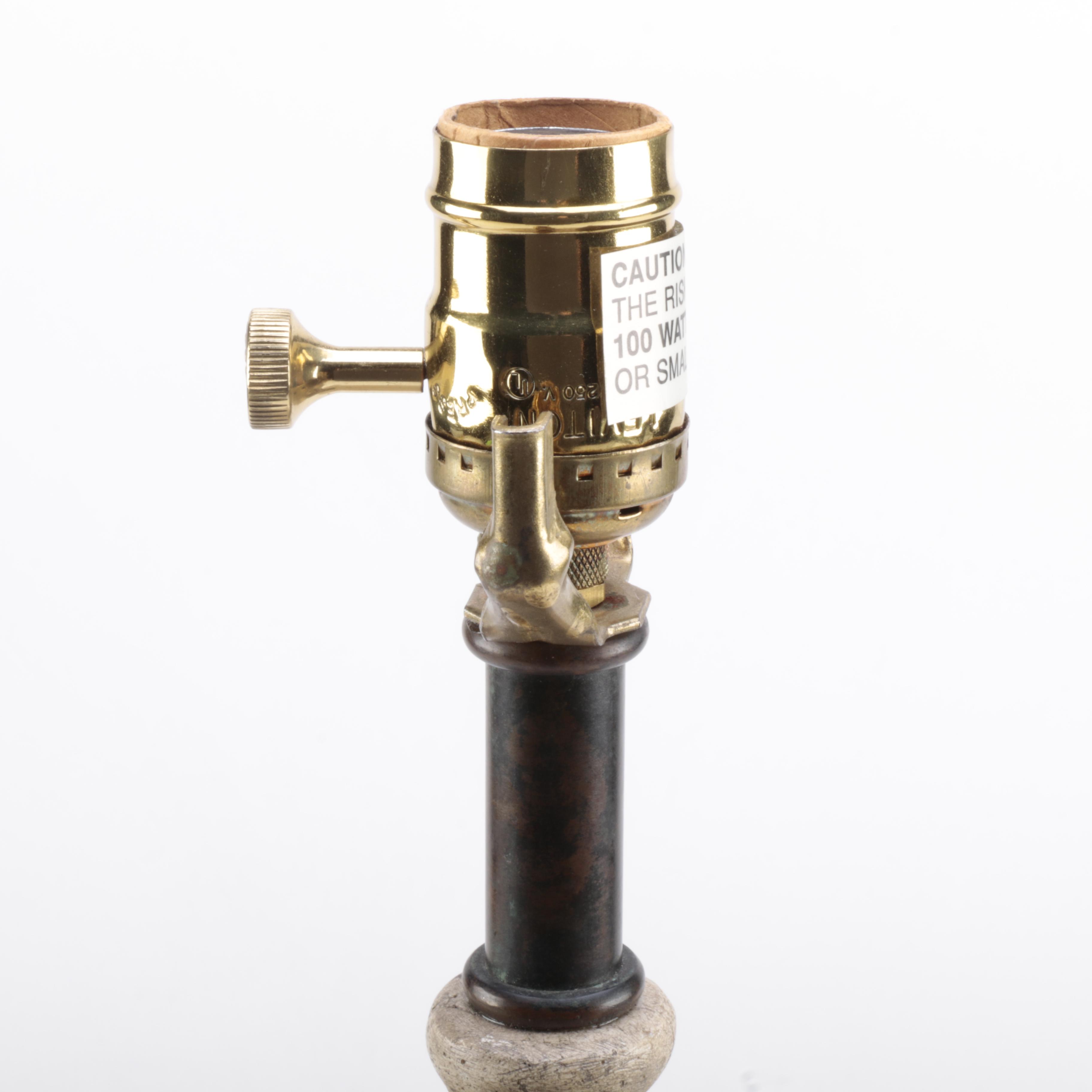 Maitland-Smith Plaster Table Lamp with Metal Base