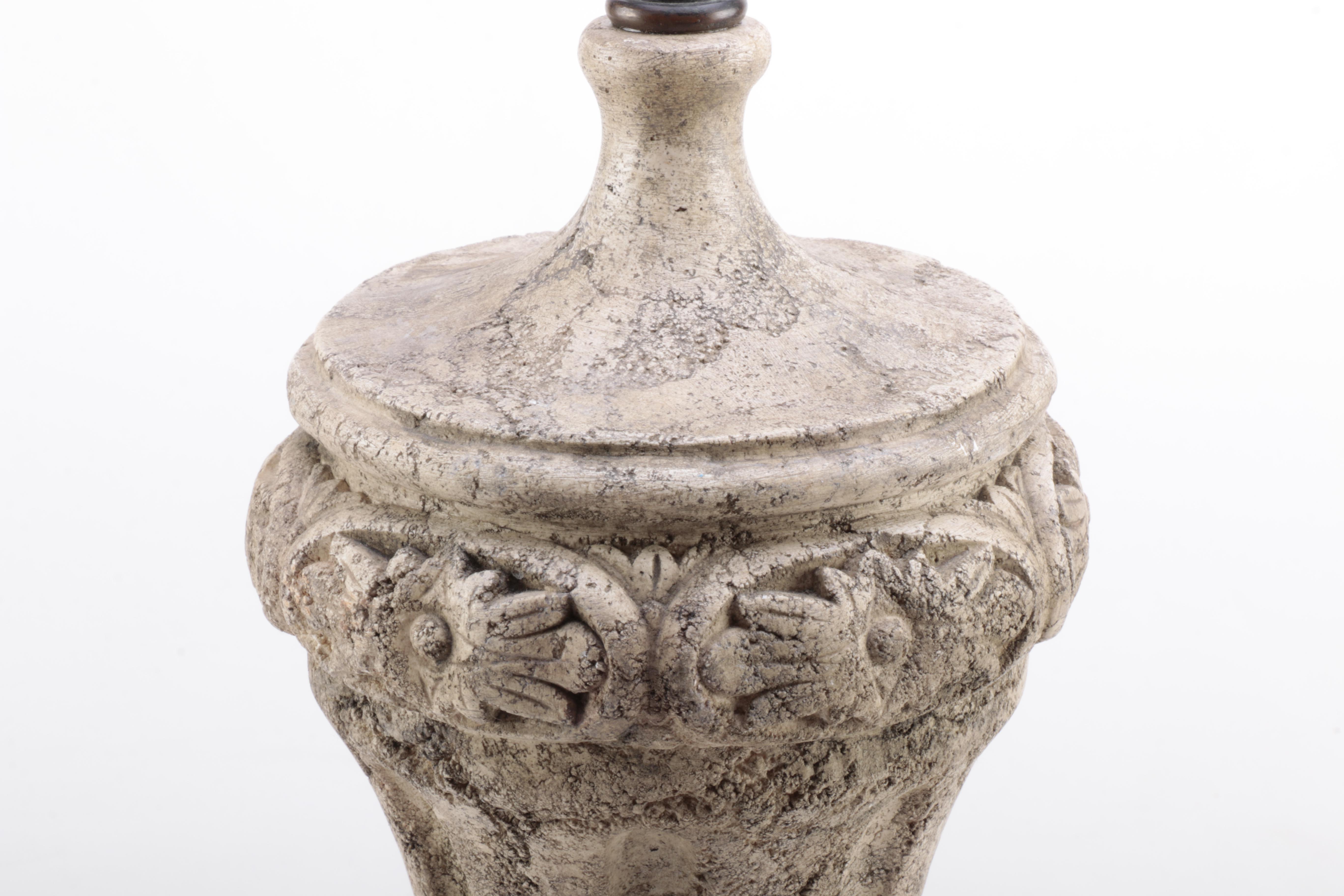 Maitland-Smith Plaster Table Lamp with Metal Base