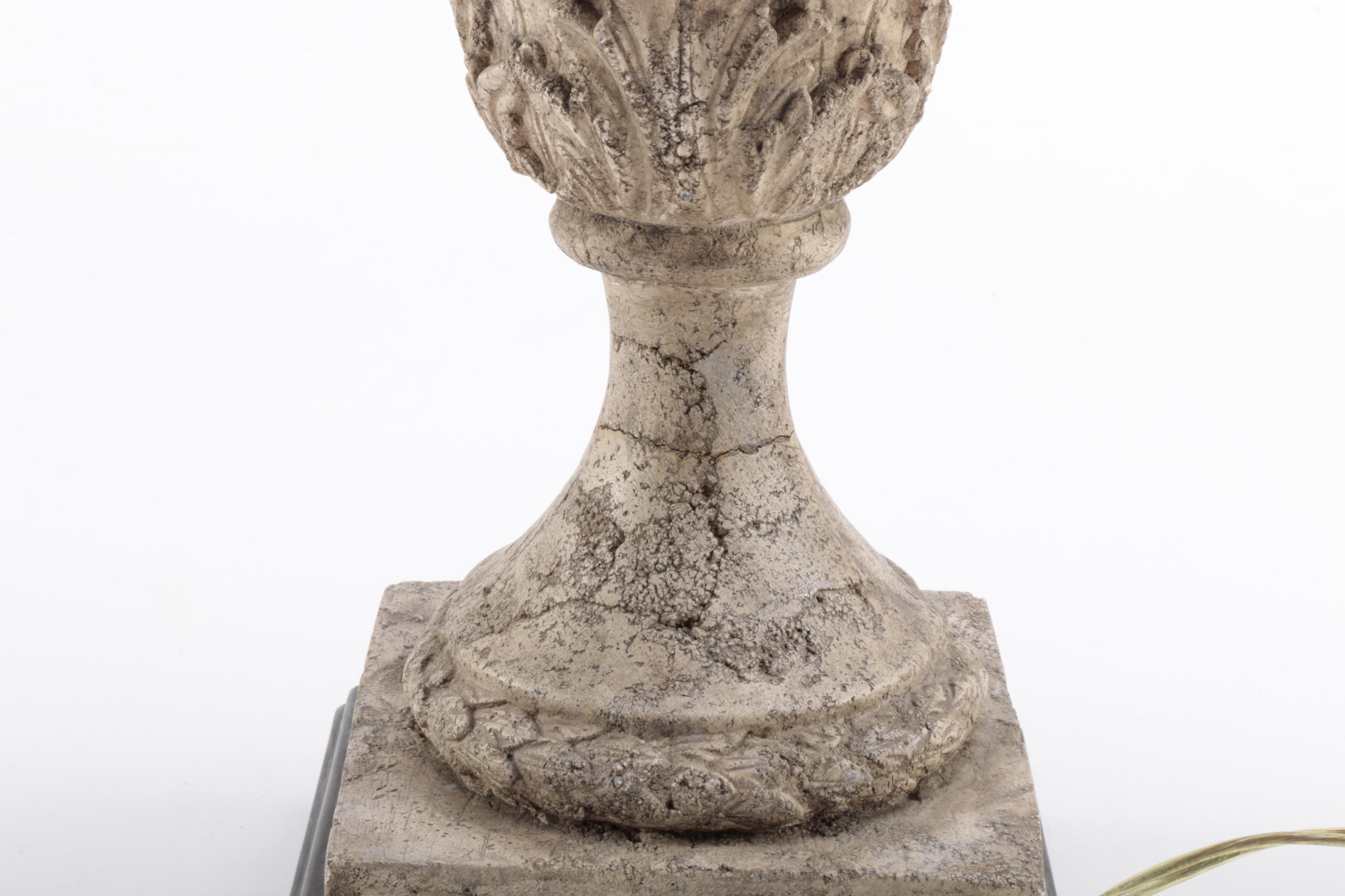 Maitland-Smith Plaster Table Lamp with Metal Base