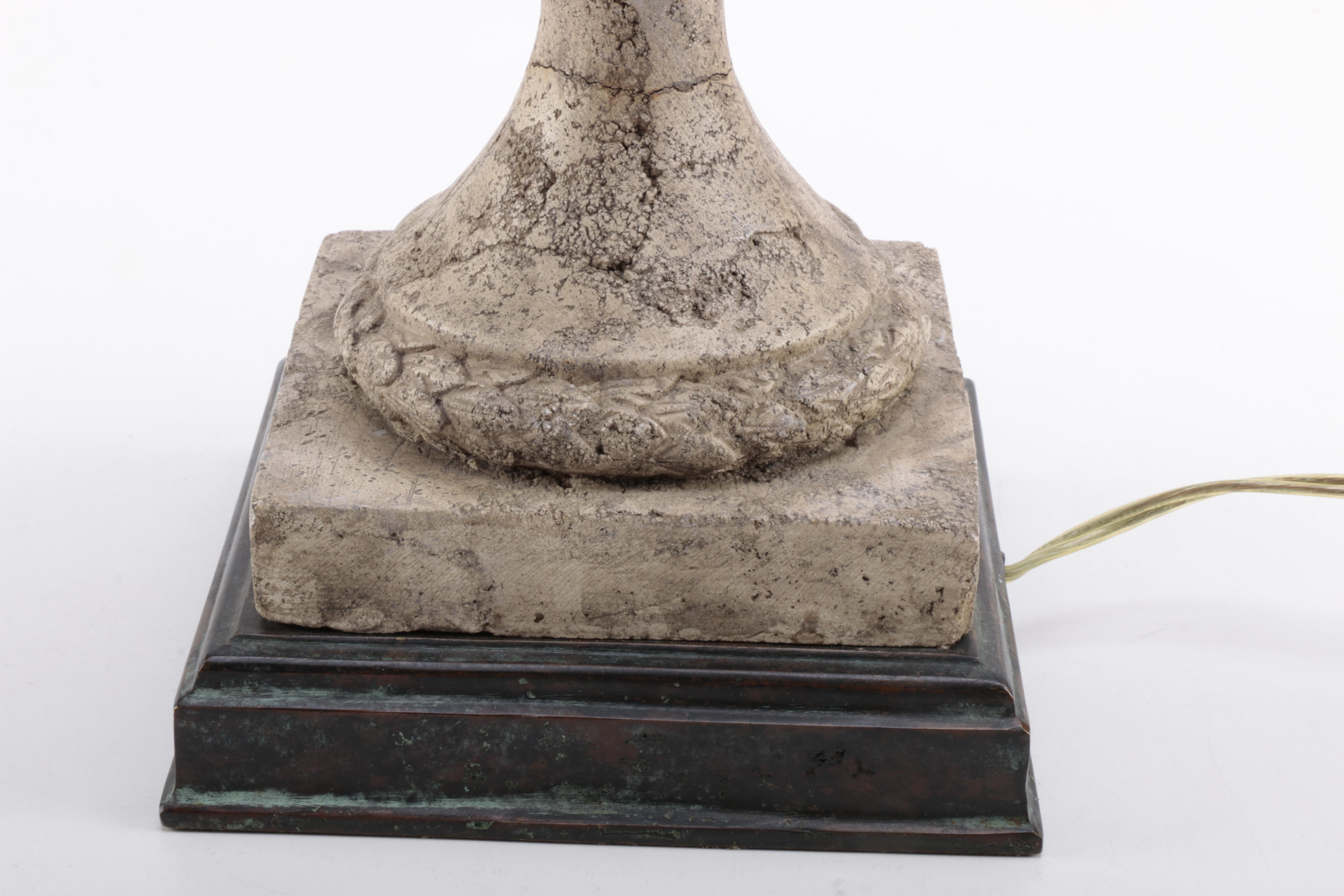 Maitland-Smith Plaster Table Lamp with Metal Base