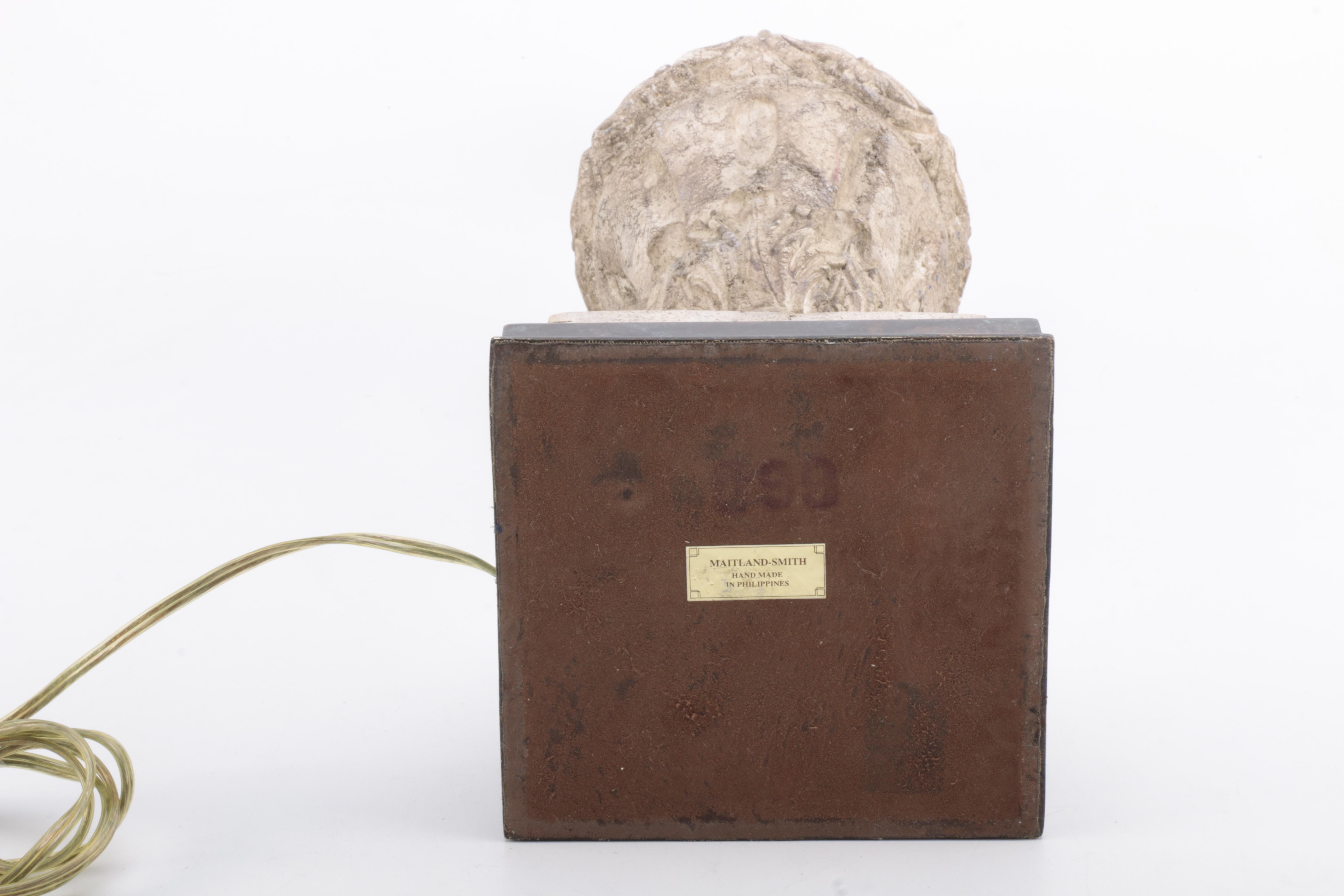 Maitland-Smith Plaster Table Lamp with Metal Base