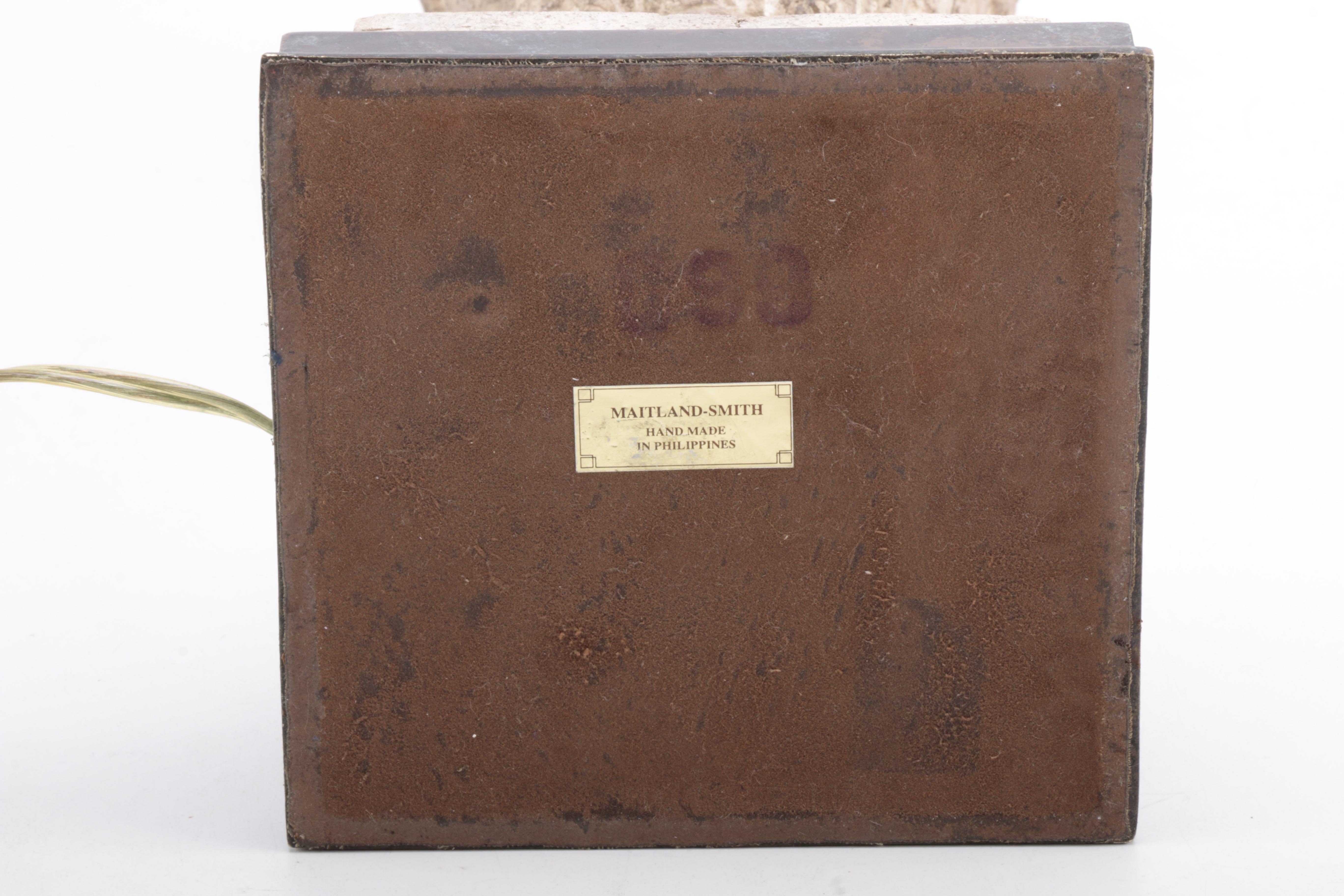 Maitland-Smith Plaster Table Lamp with Metal Base