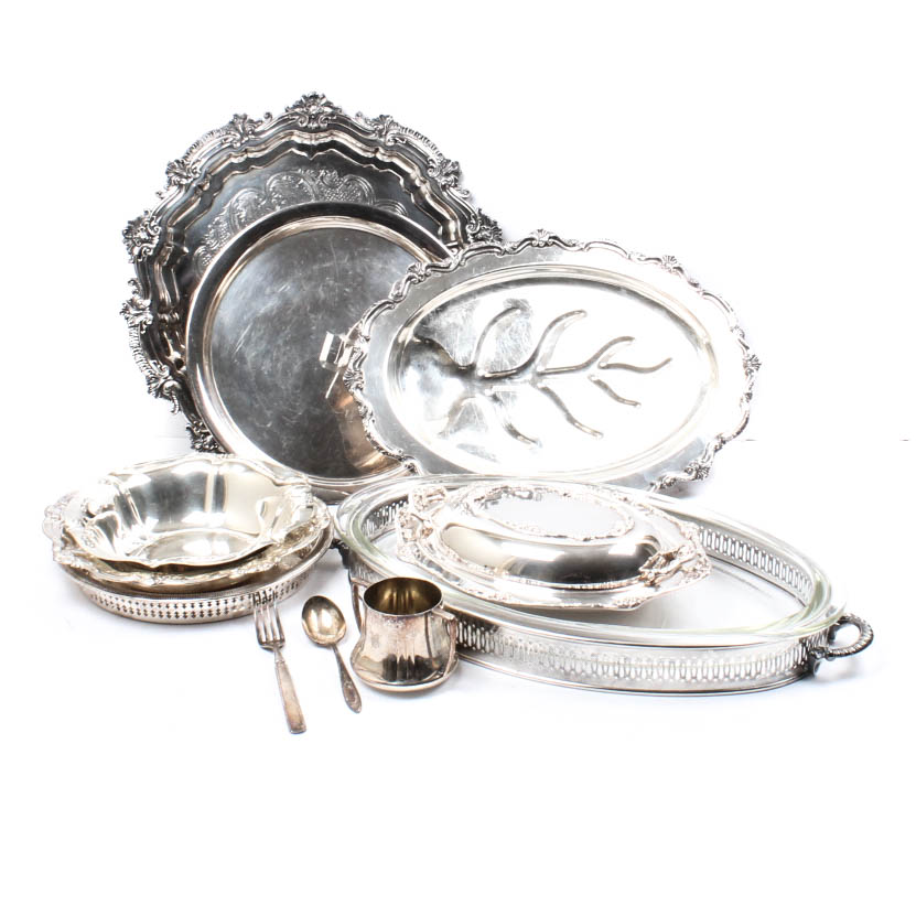 Silver Plate Serveware Collection Including Reed & Barton