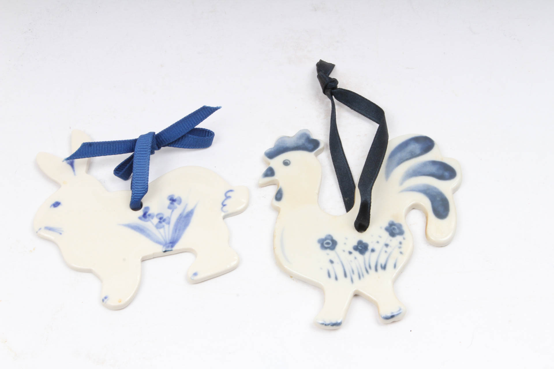 Collection of Hand-Painted Blue and White Ornaments