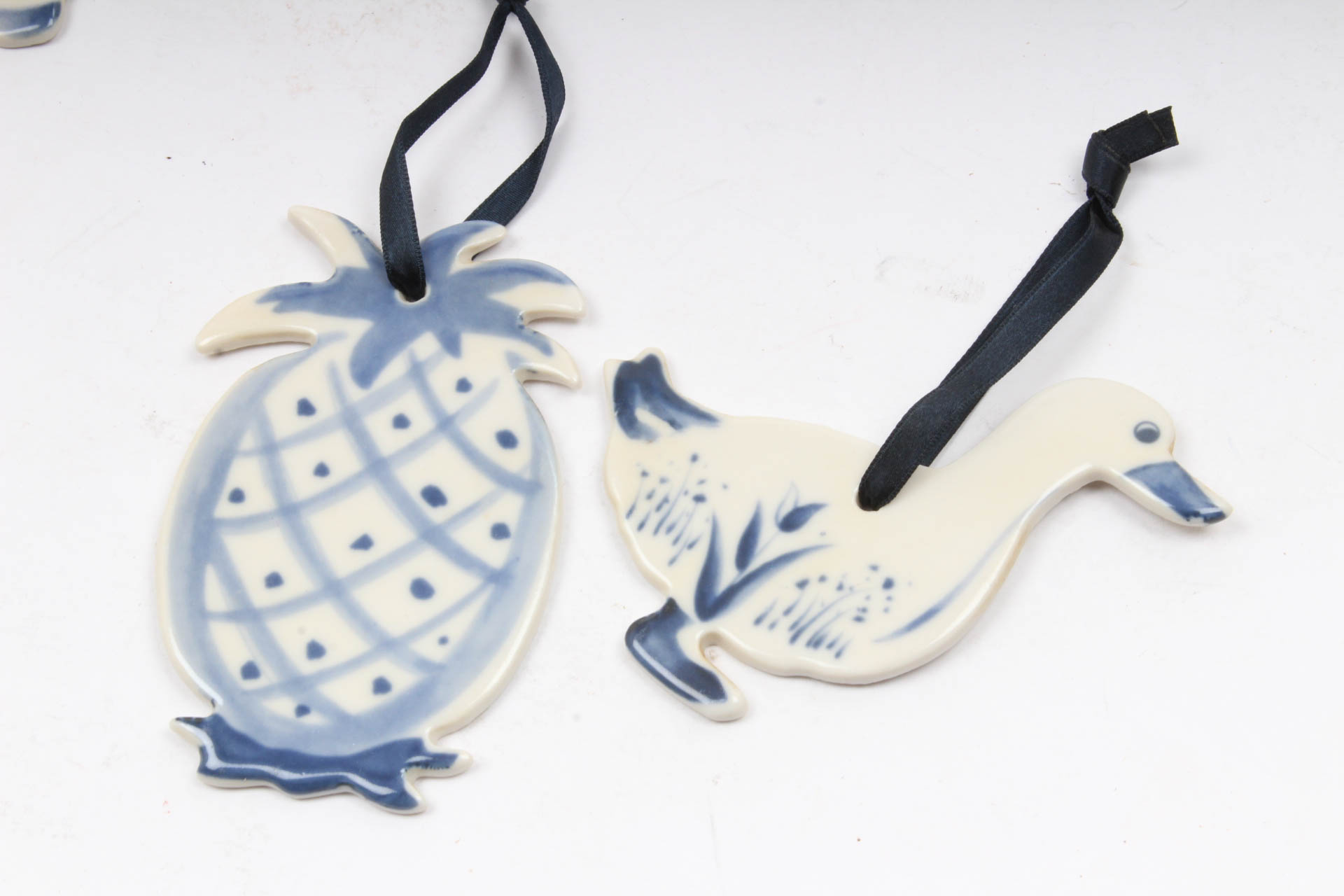 Collection of Hand-Painted Blue and White Ornaments