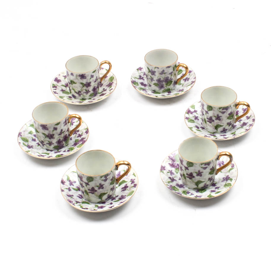 Porcelain Demitasse Cups With Saucers