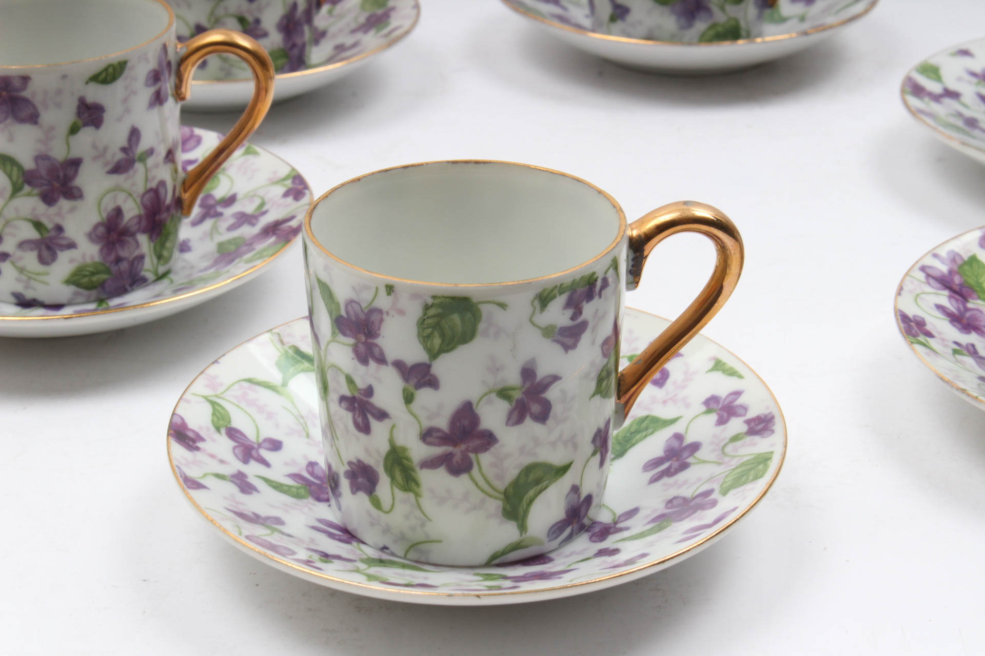 Porcelain Demitasse Cups With Saucers