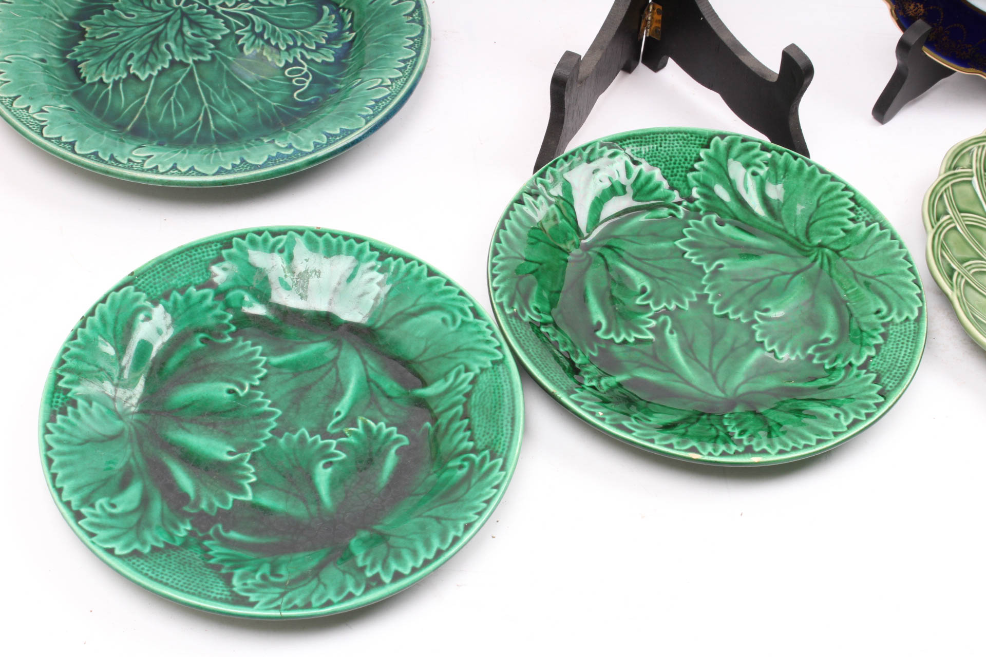 Ceramic Plates Featuring Limoges and Majolica